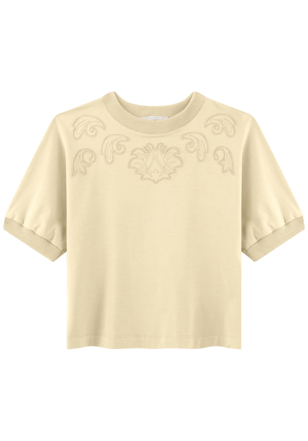 T-shirt Com Bordados Em Moletom Lez a Lez Feminino 7386E