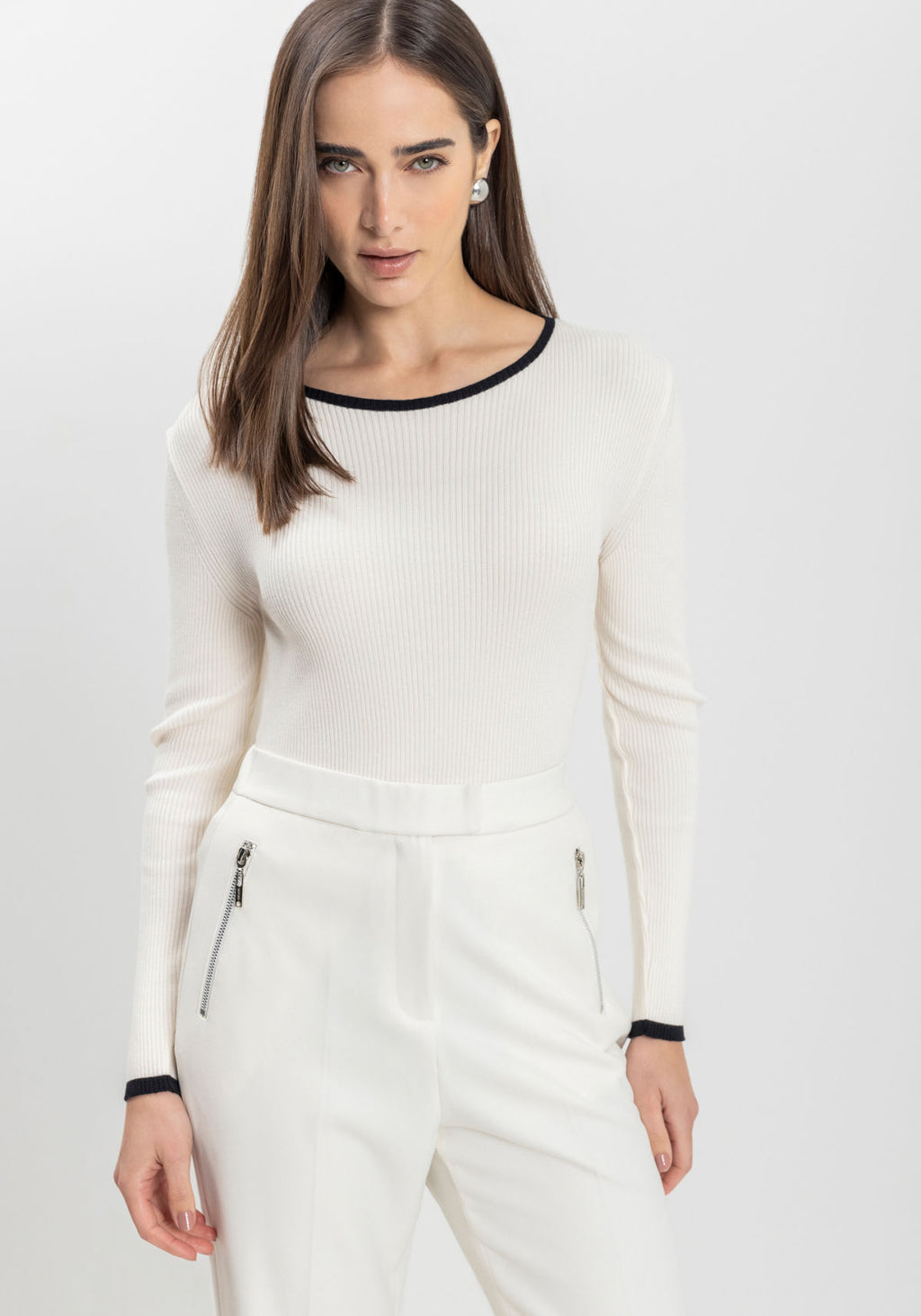 Blusa De Mangas Longas Justa Lez A Lez Feminino 9023E