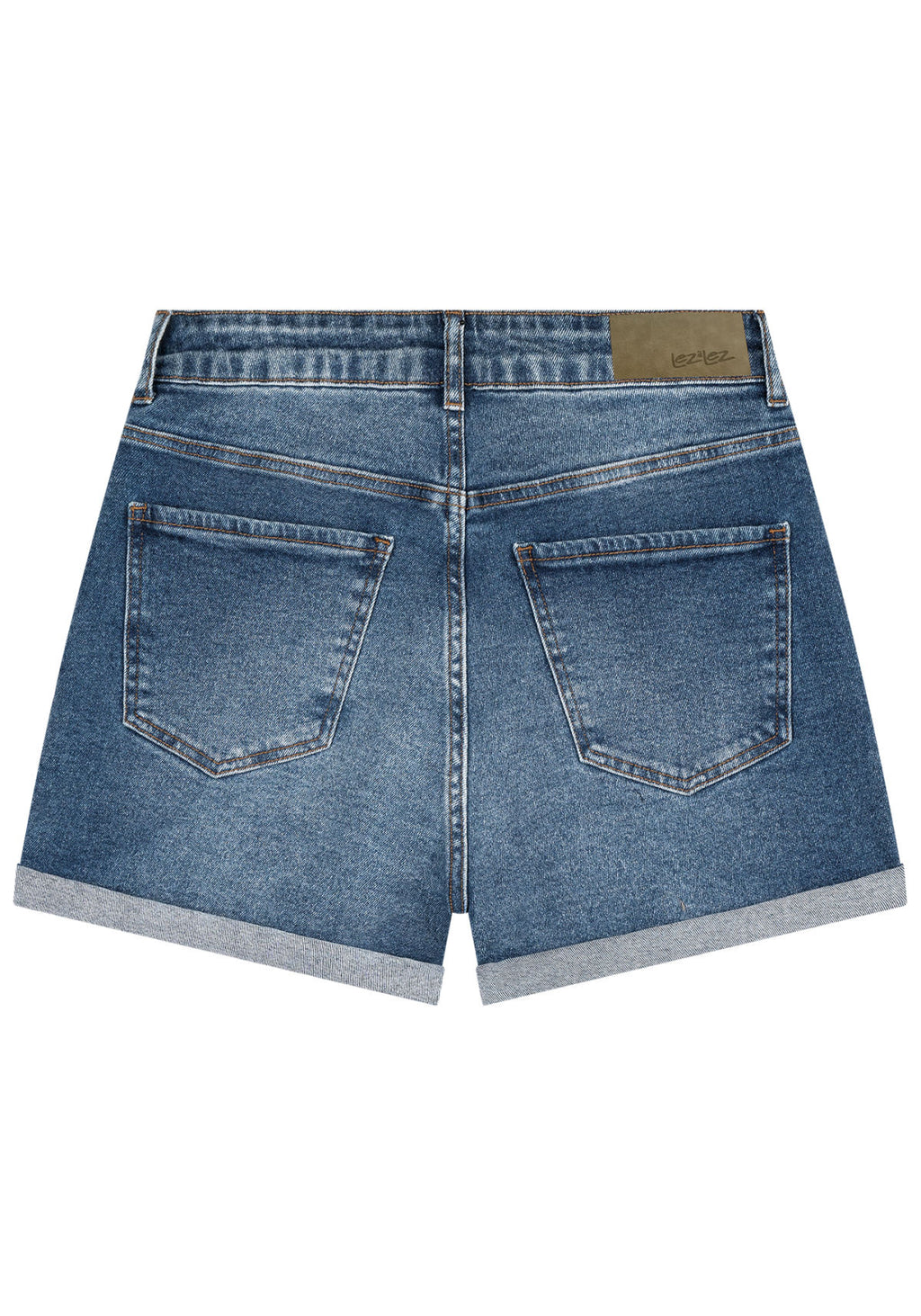 Shorts Jeans Mom Super Alto Lez A Lez Feminino 7973L