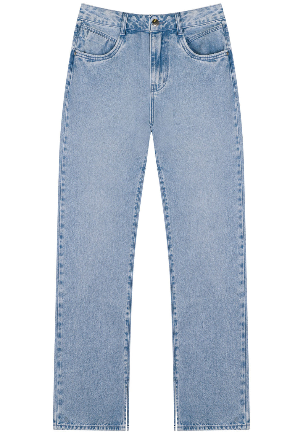 Calça Jeans Reta De Cintura Alta Lez A Lez Feminino 2280E