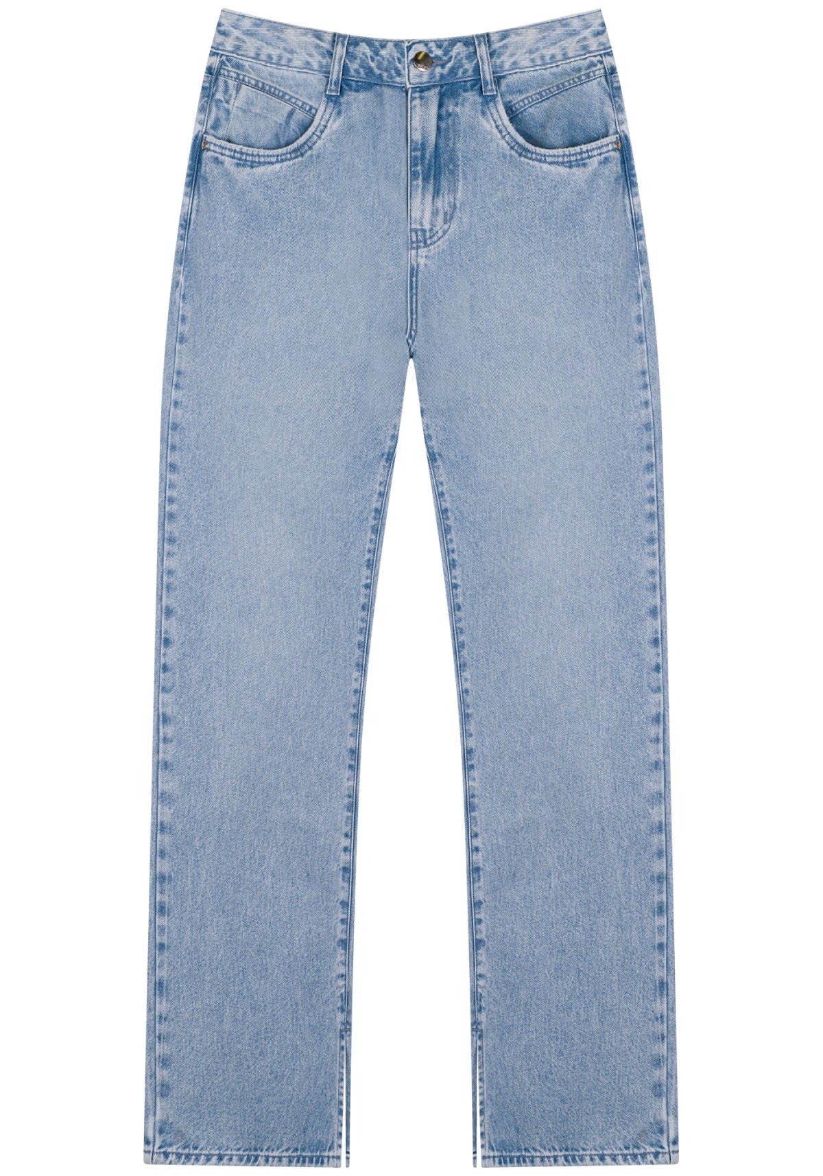 Calça Jeans Reta De Cintura Alta Lez A Lez Feminino 2280E