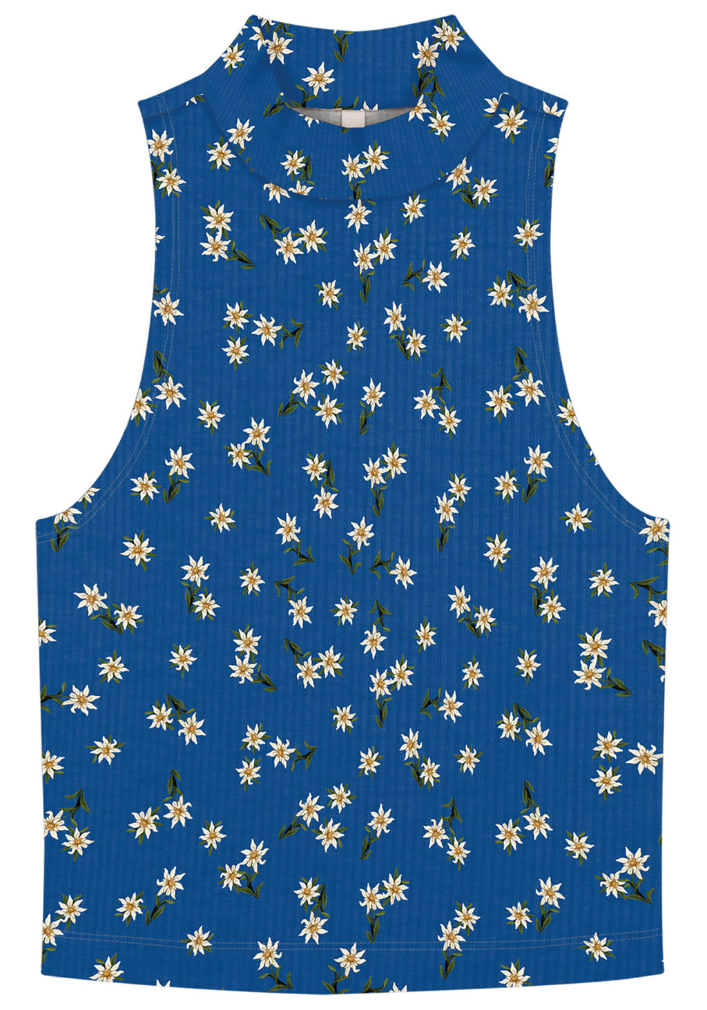 Regata Estampada Canelada com Gola Lez A Lez Feminino 5001L