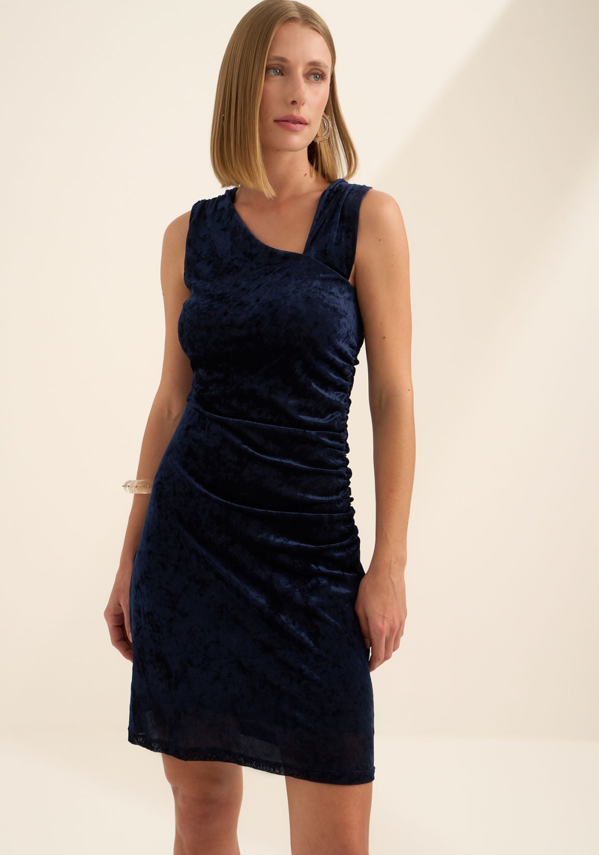Vestido Curto Sem Mangas Em Tule Lez A Lez Feminino 9561E