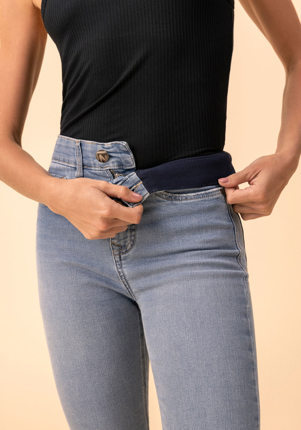 Calça Jeans Skinny Com Cintura Alta Lez A Lez Feminino 2370E