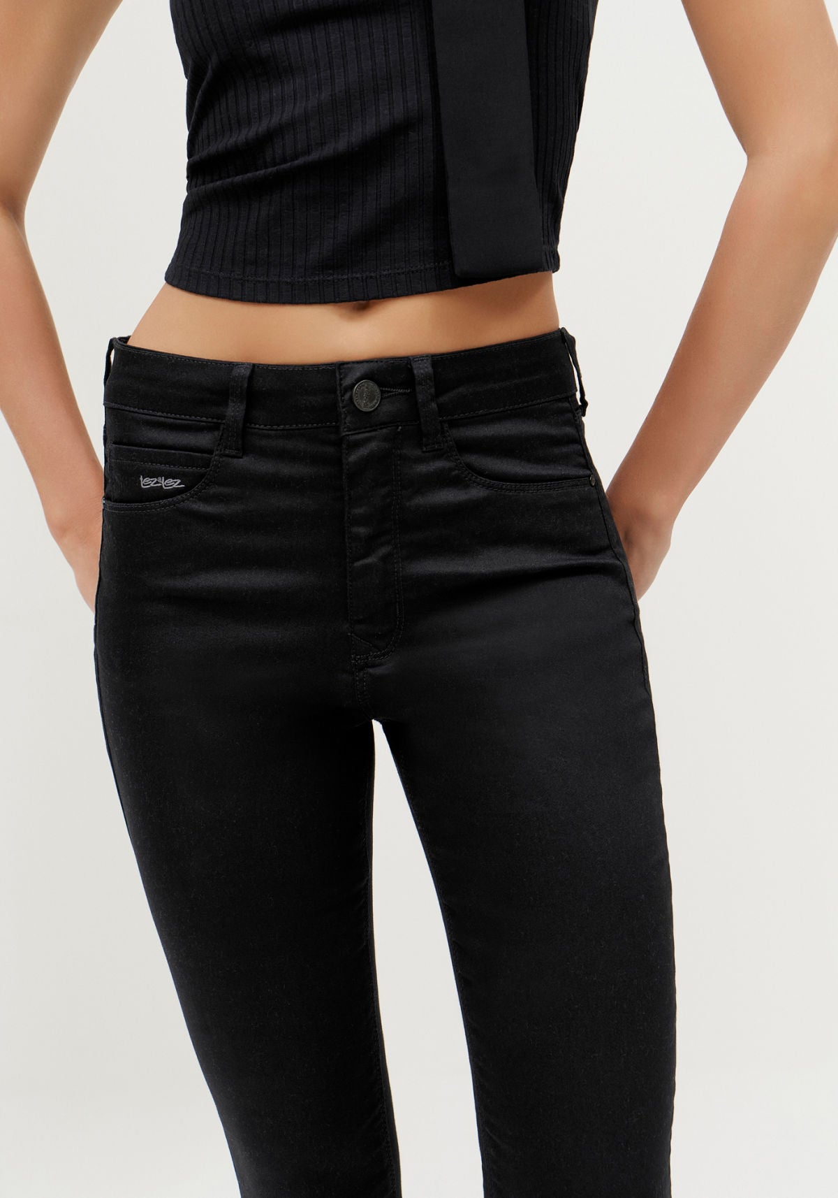 Calça Sarja Skinny com Cintura Alta Lez A Lez Feminino 2162L
