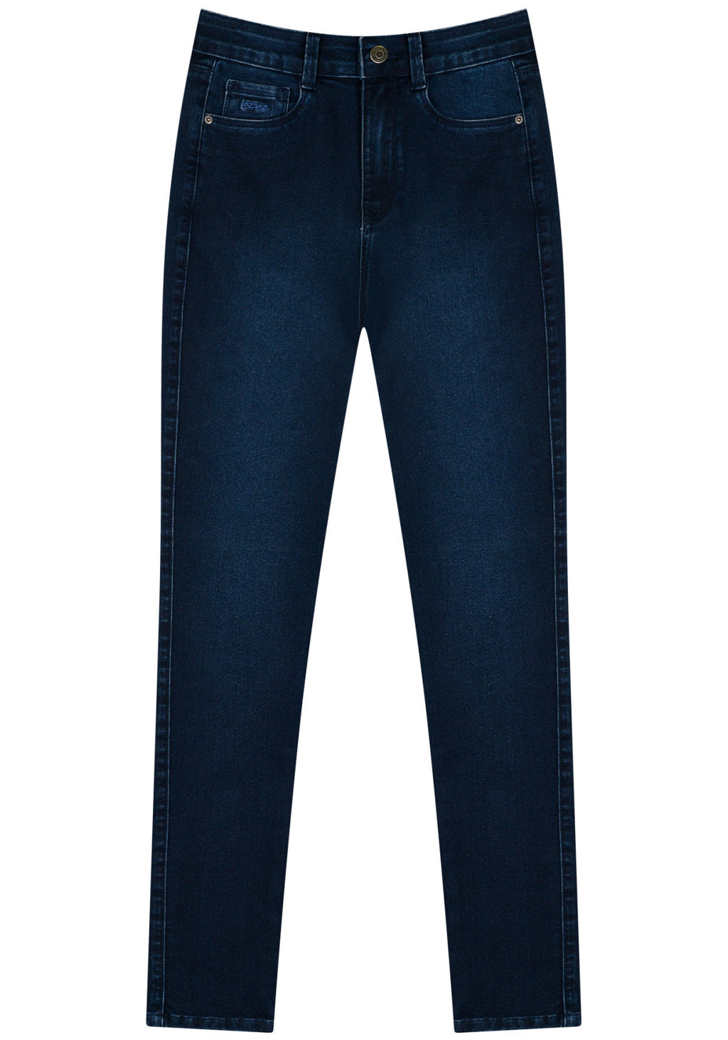 Calça Jeans Skinny Com Elastano E Cintura Alta