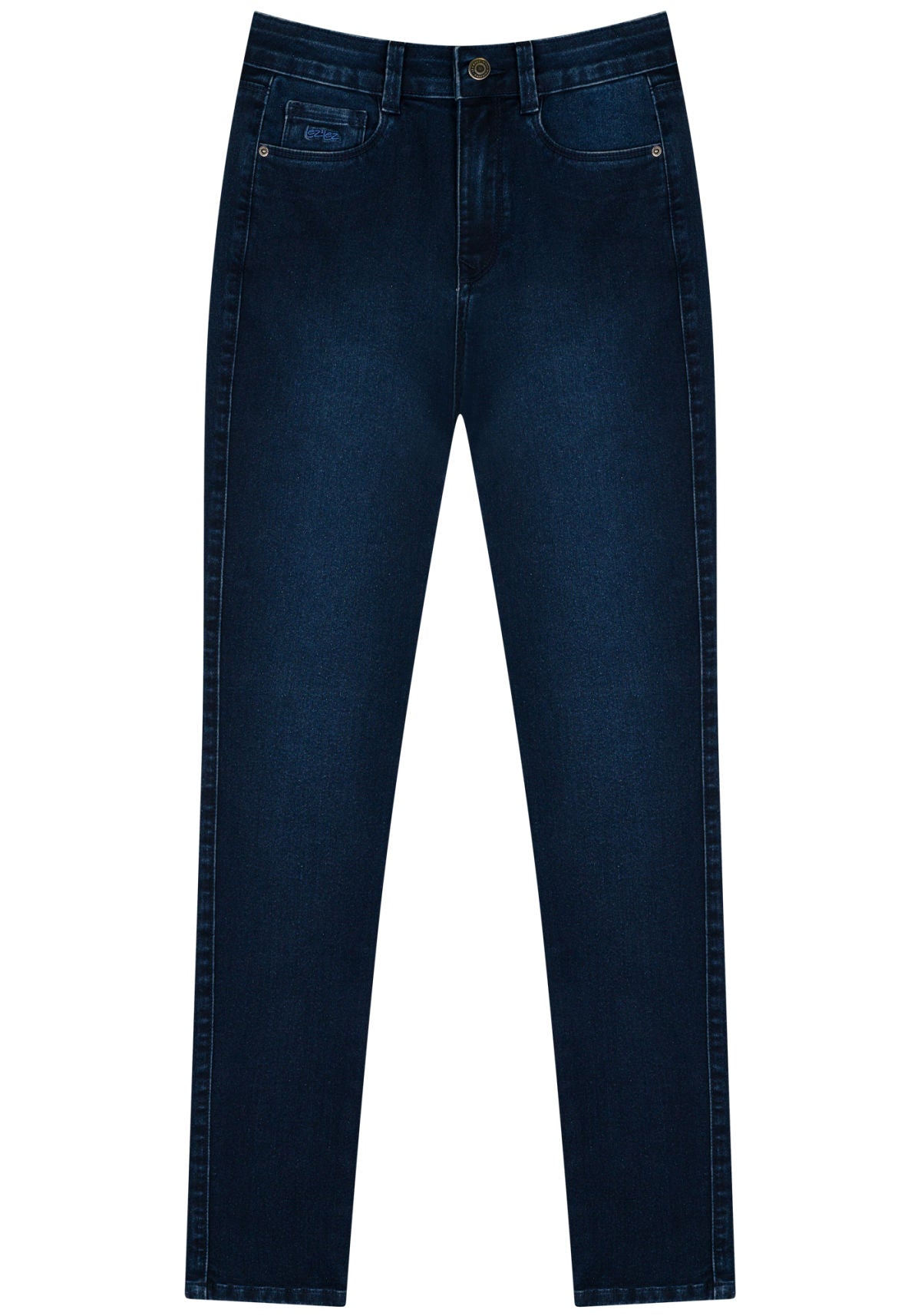 Calça Jeans Skinny Com Elastano E Cintura Alta
