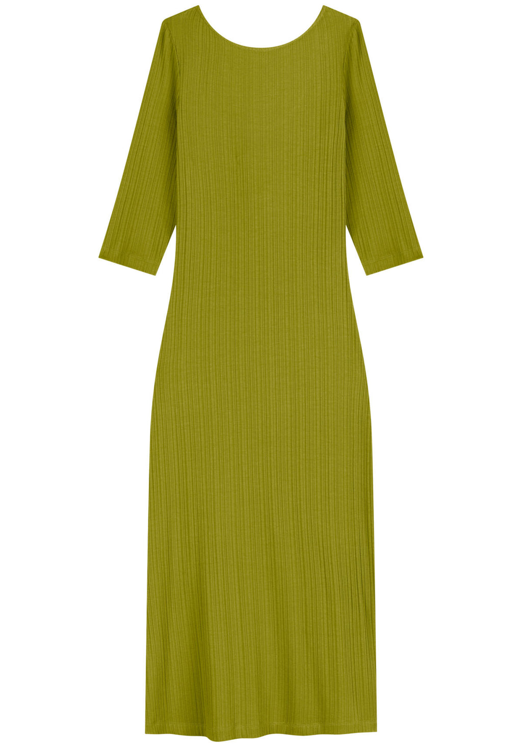 Vestido Midi Em Malha Canelada Lez A Lez Feminino 7267E