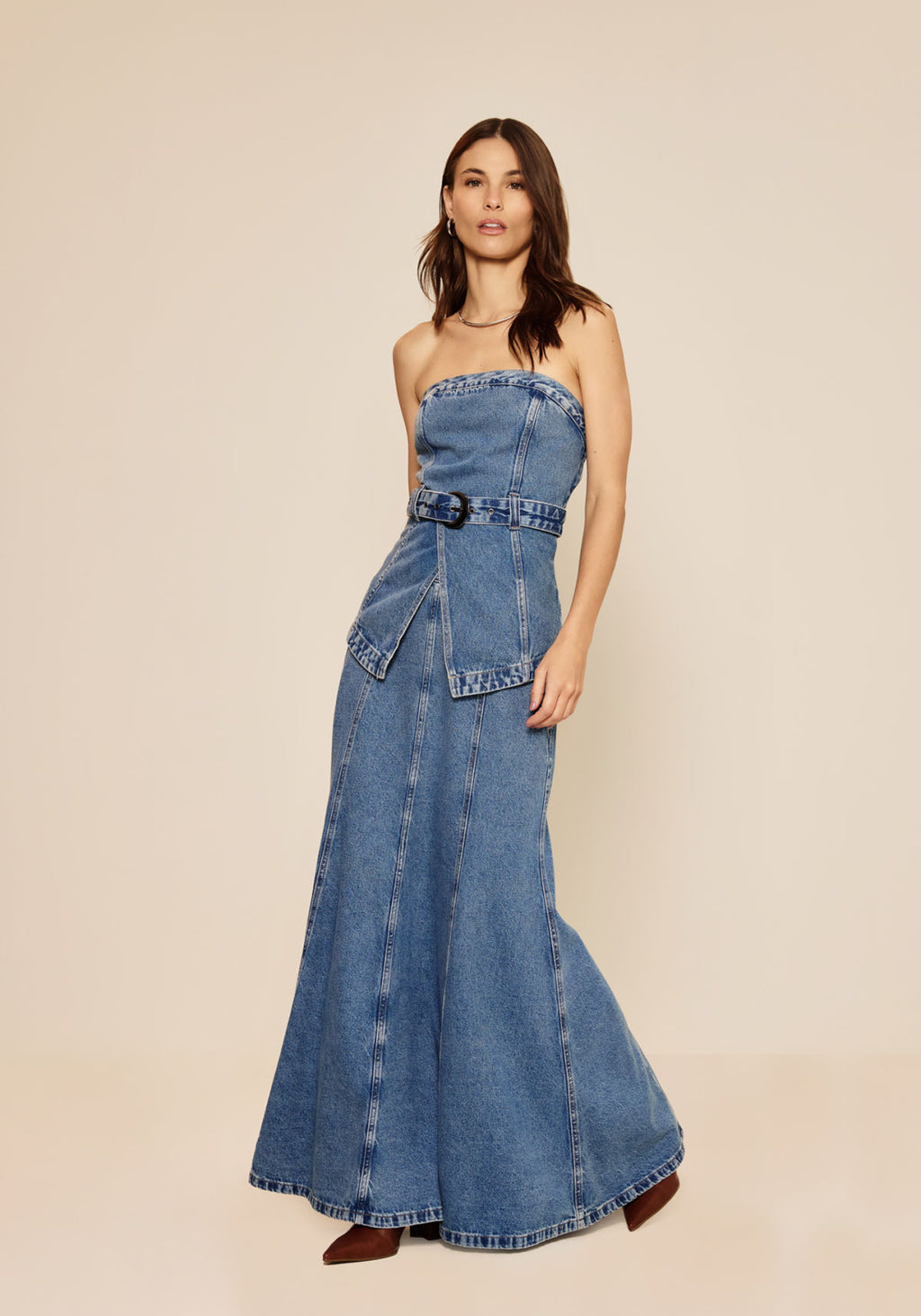 Top Jeans Sem Alças Com Cinto Lez A Lez Feminino 1021E