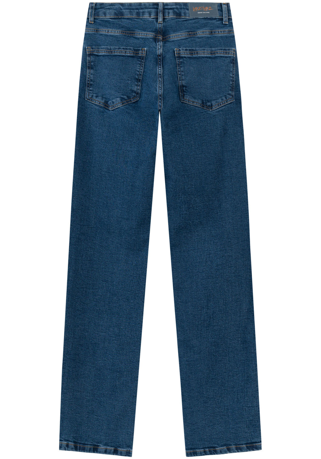 Calça Reta Jeans De Cintura Alta Lez A Lez Feminino 0941E
