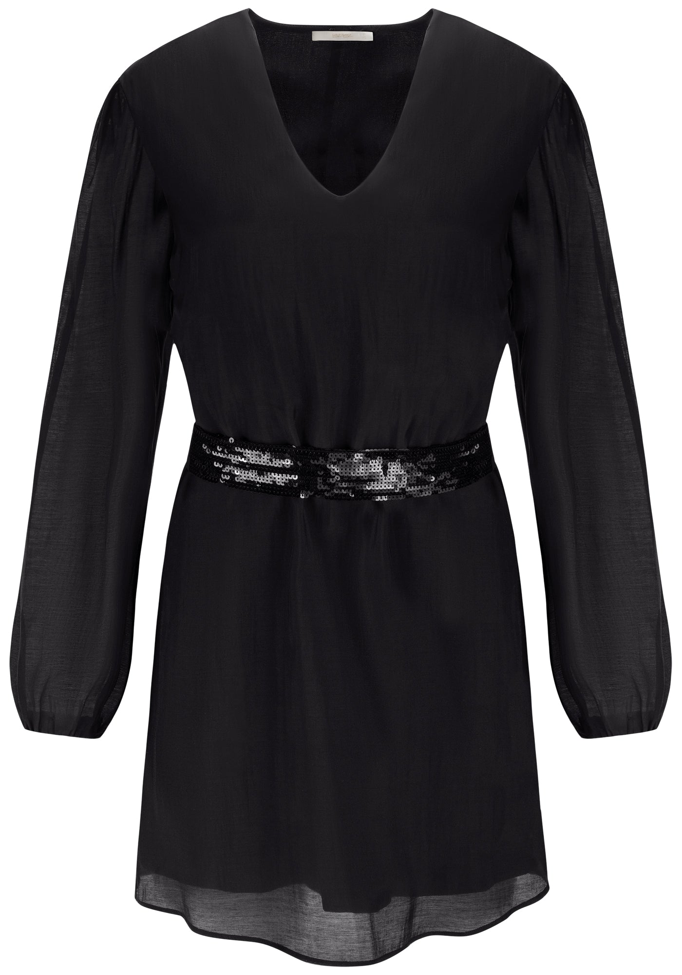 Vestido Curto Manga Longa com Cinto Lez A Lez Feminino 6956L