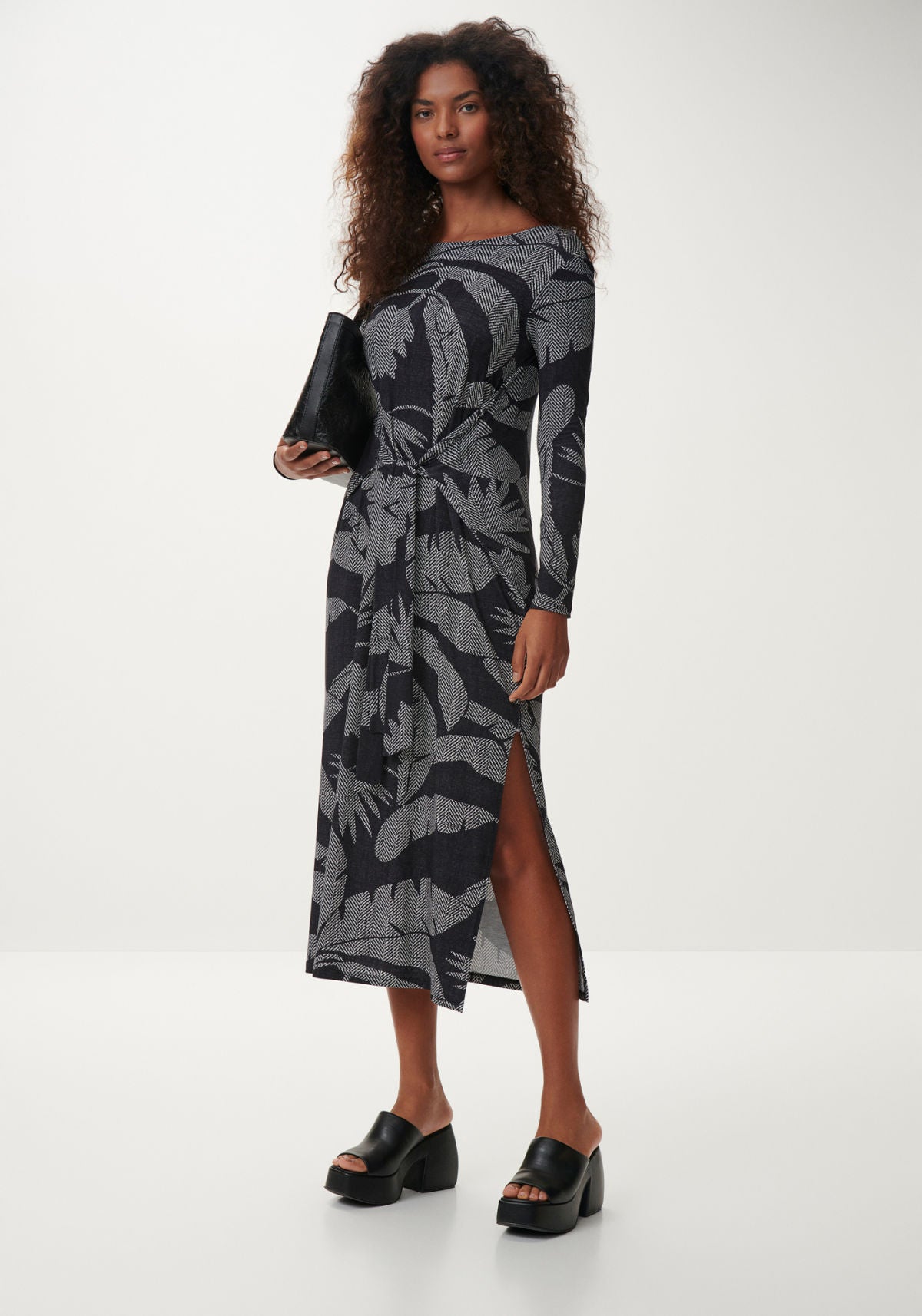 Vestido Manga Longa Estampado Lez A Lez Feminino 5669L