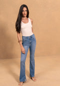Calça Jeans Boot Cut Com Elastano Lez A Lez Feminino 2264E