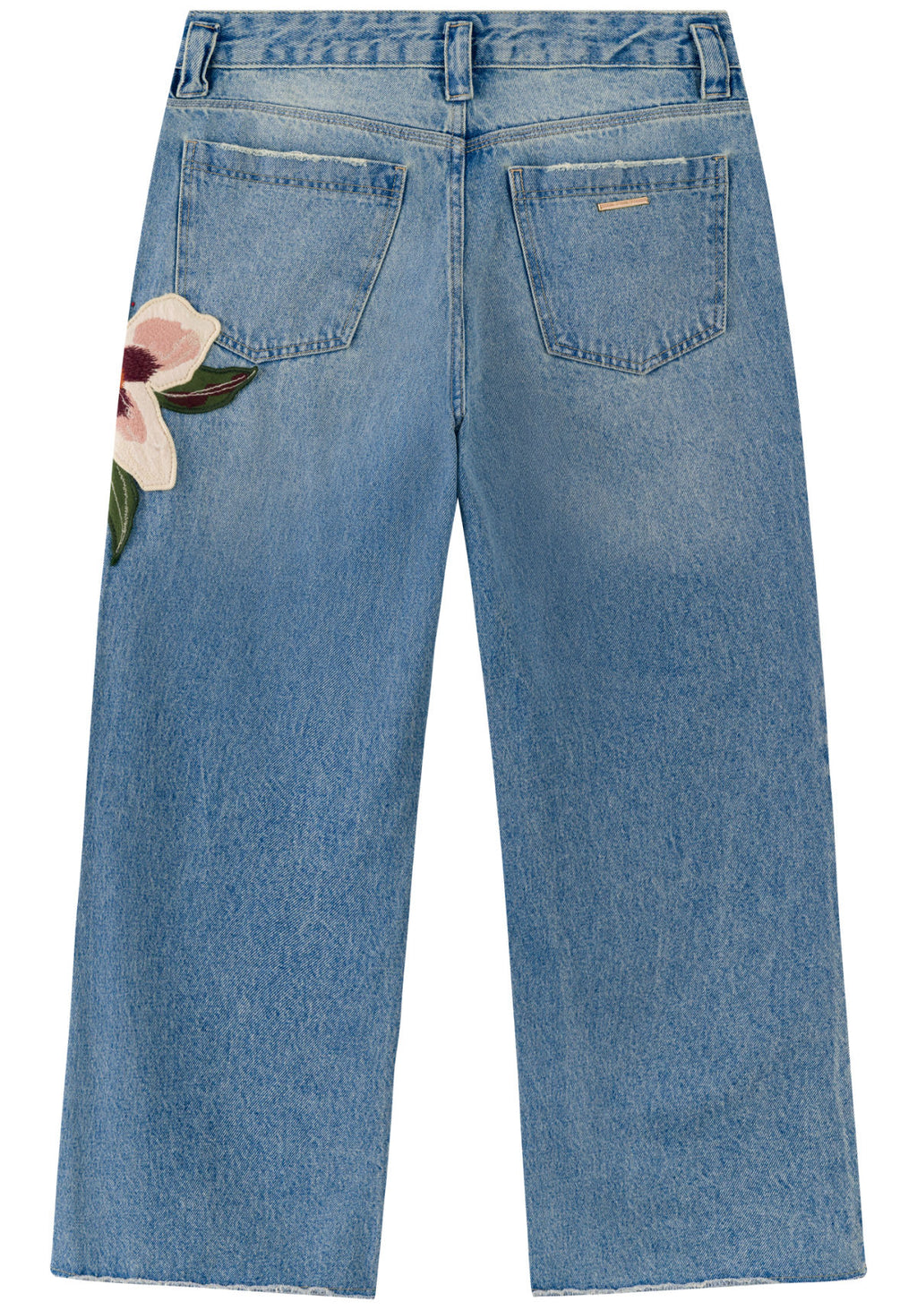 Calça Wide Leg Jeans Cropped Lez A Lez Feminino 0215E