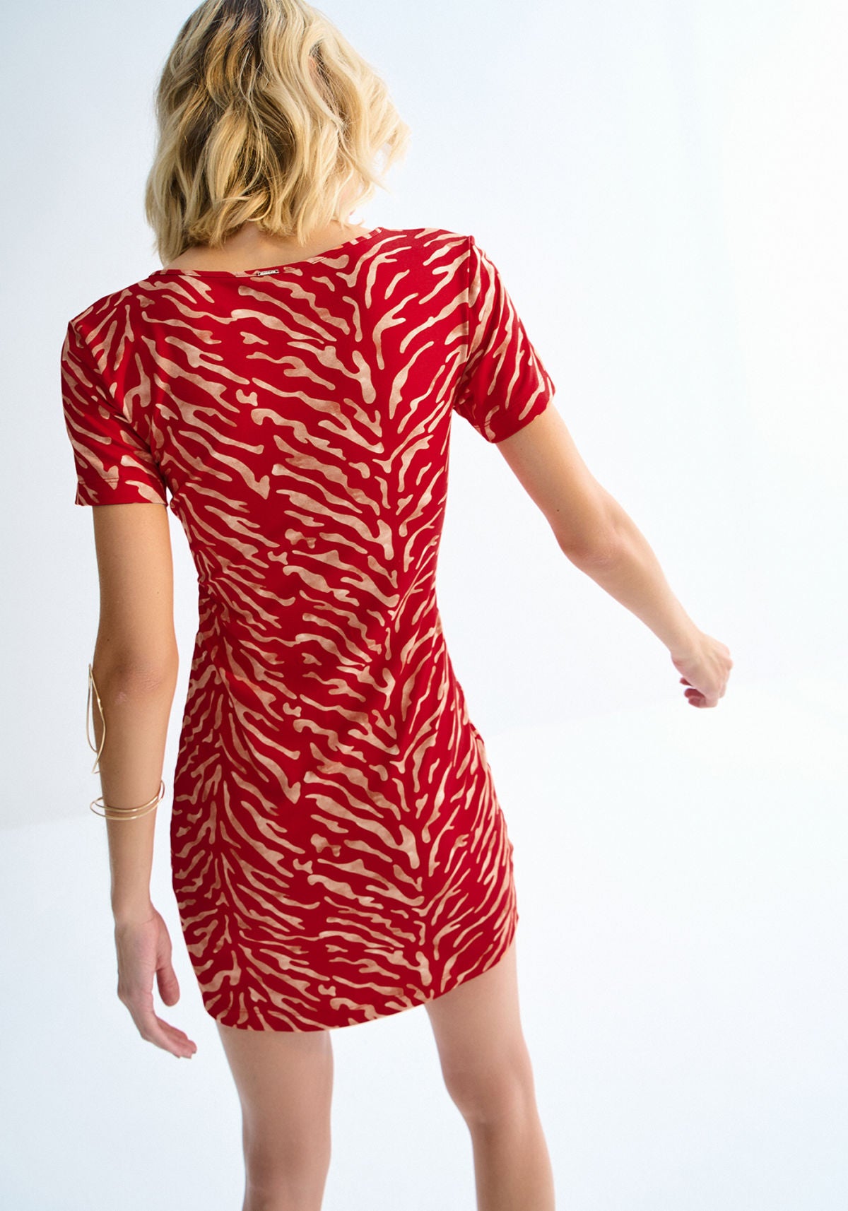 Vestido Curto Estampado em Malha Lez A Lez Feminino 3141E