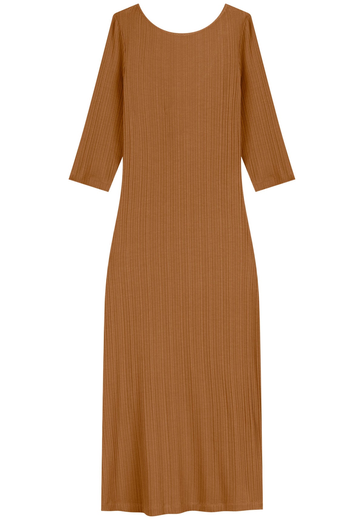 Vestido Midi Em Malha Canelada Lez A Lez Feminino 7267E