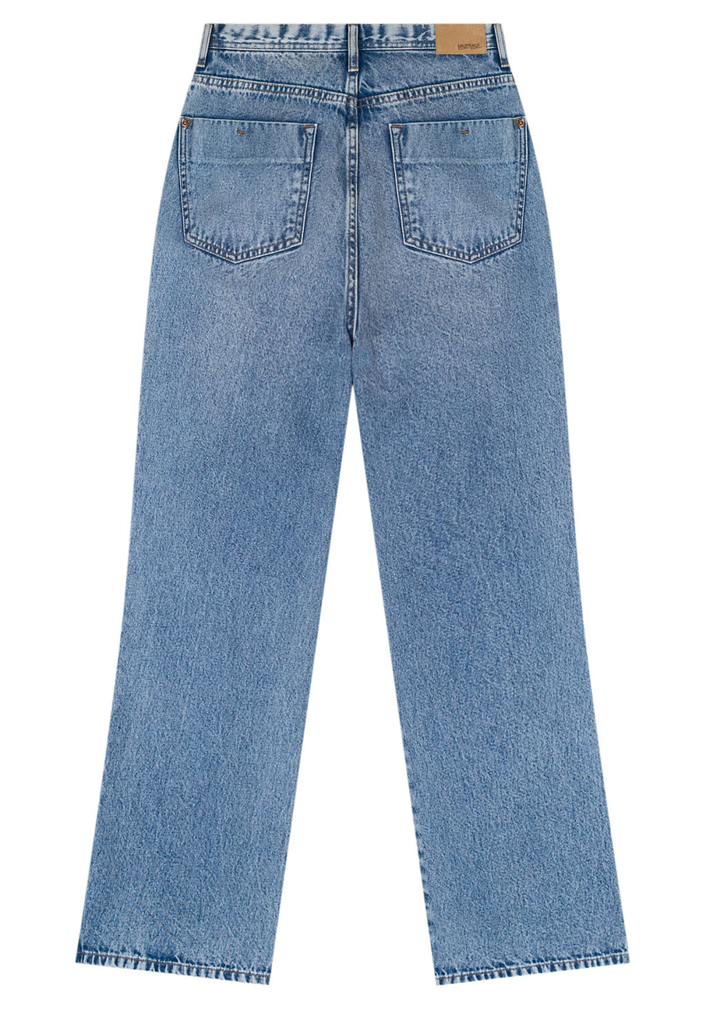 Calça Jeans Reta Cropped Com Fendas Lez A Lez Feminino 1573E
