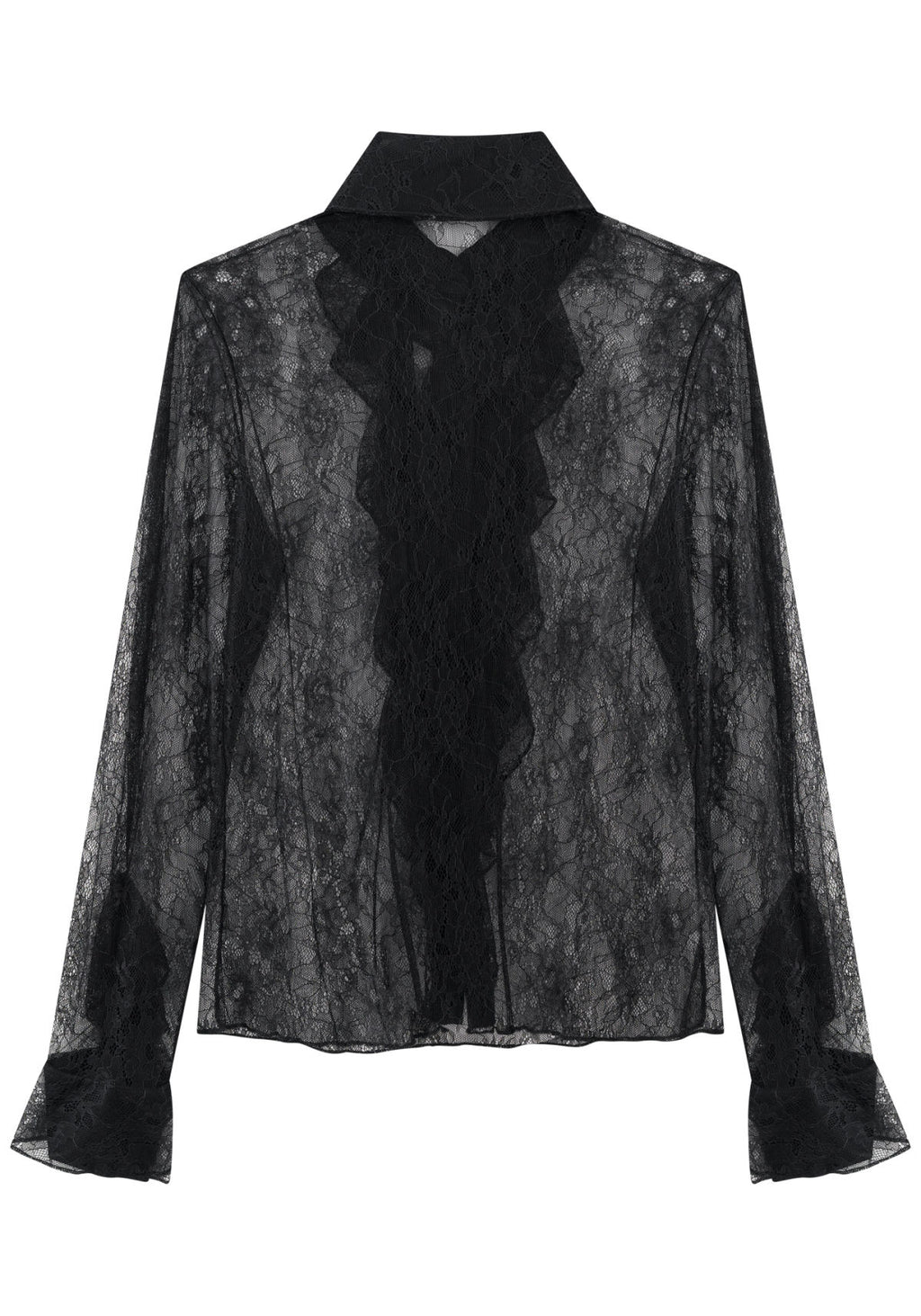 Camisa De Mangas Longas Em Renda Lez A Lez Feminino 8063E