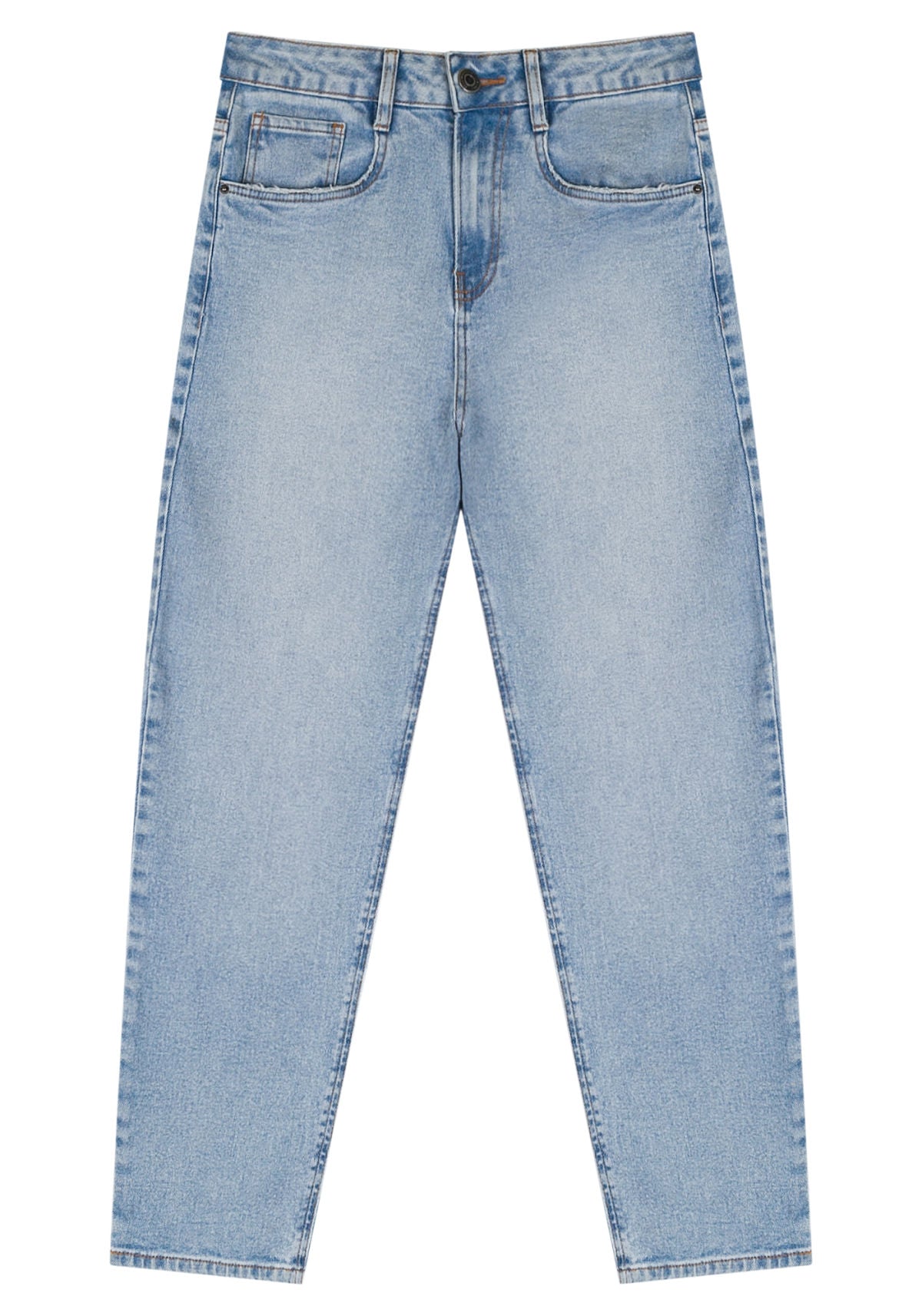 Calça Jeans Mom Comfort Com Cintura Lez A Lez Feminino 0765E