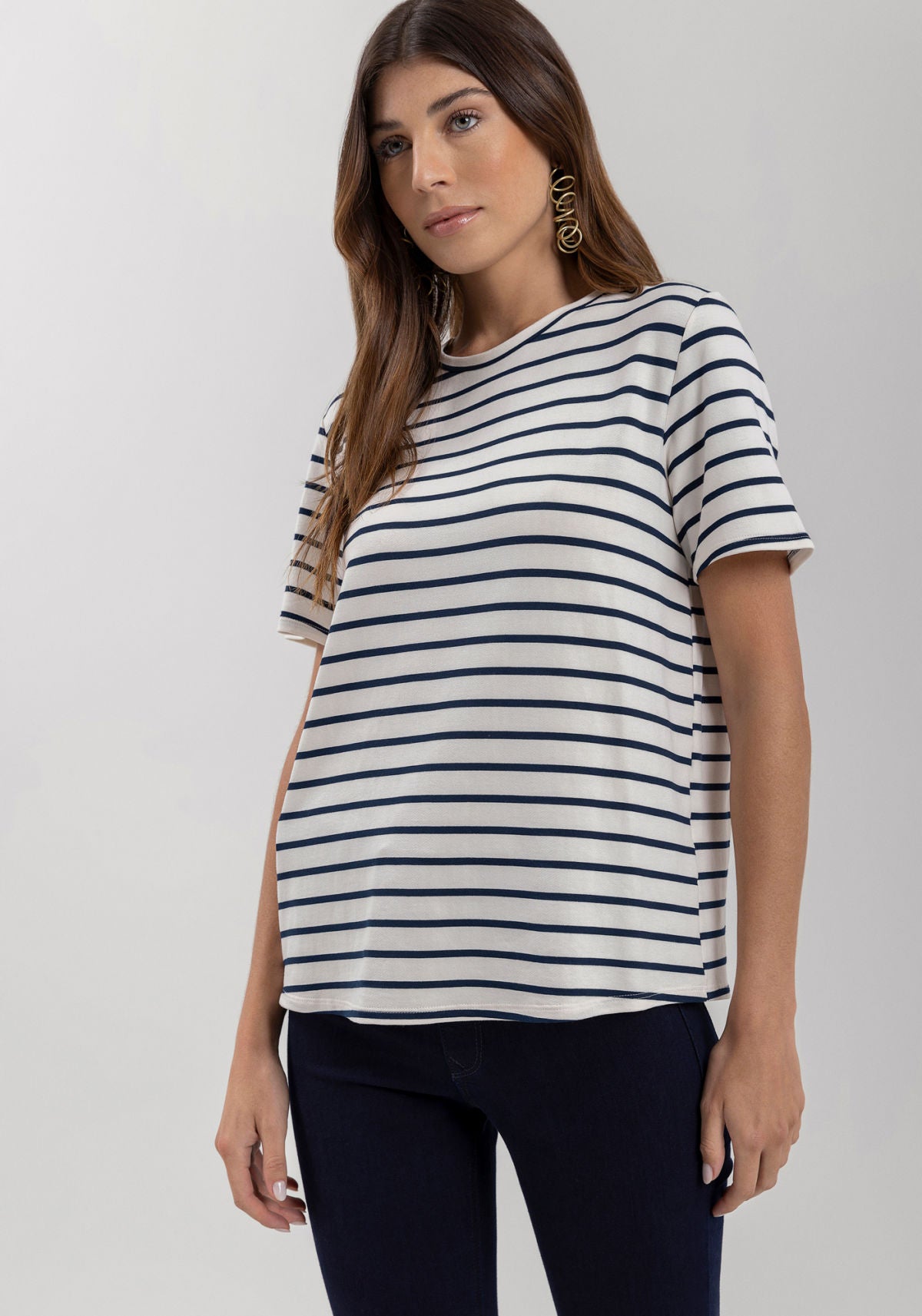 Blusa De Mangas Curtas Listrada Lez A Lez Feminino 7153E
