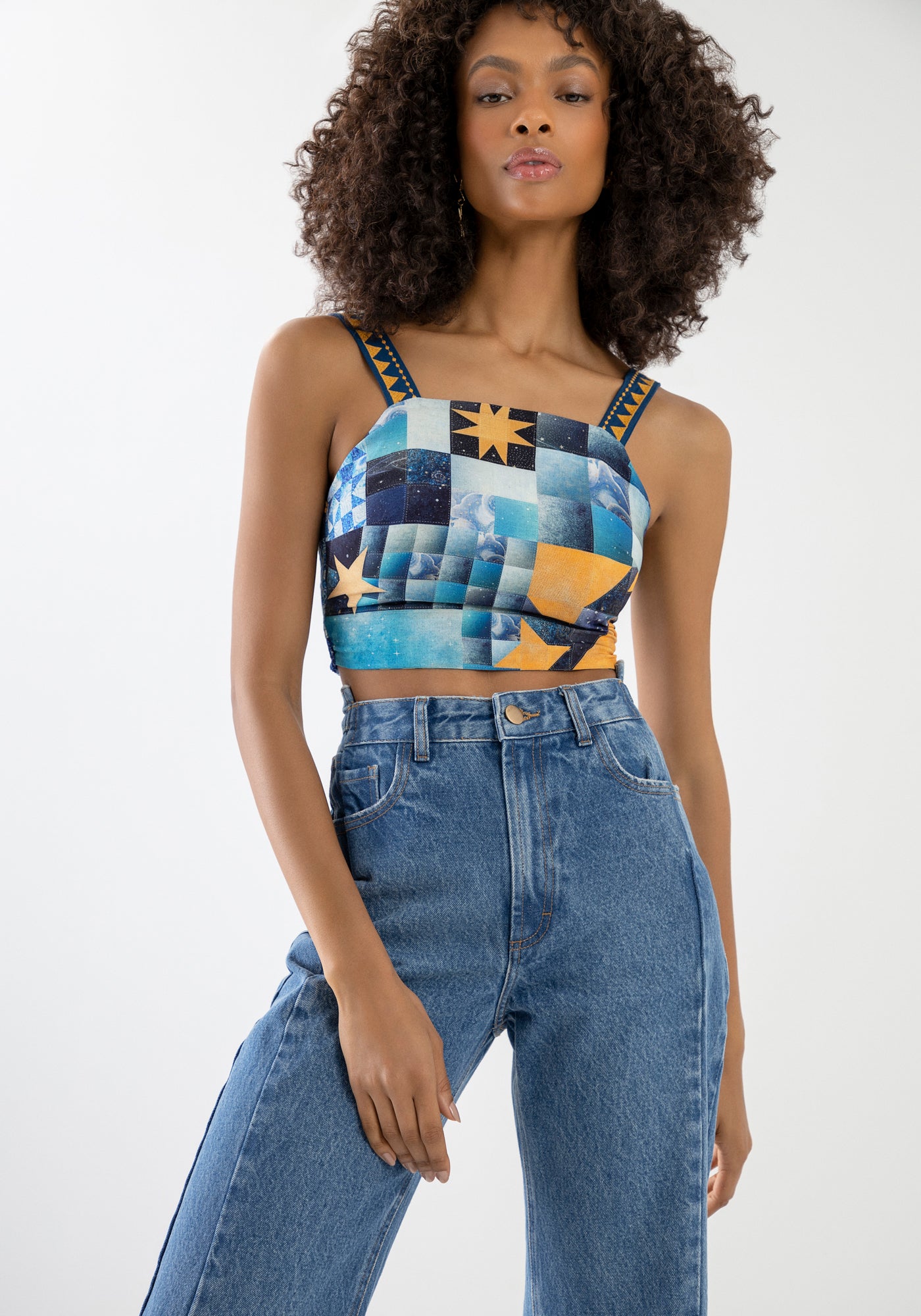 Calça Jeans Wide Leg com Cós Lez A Lez Feminino 5374L