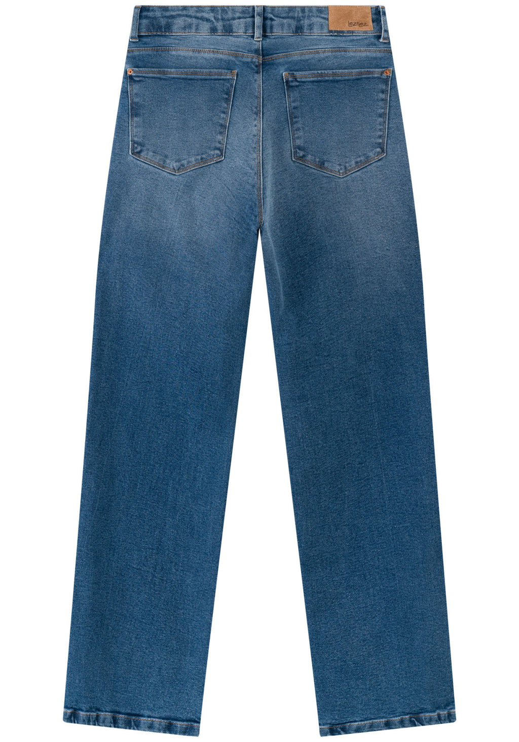 Calça Reta Jeans Com Cintura Alta Lez A Lez Feminino 0225E