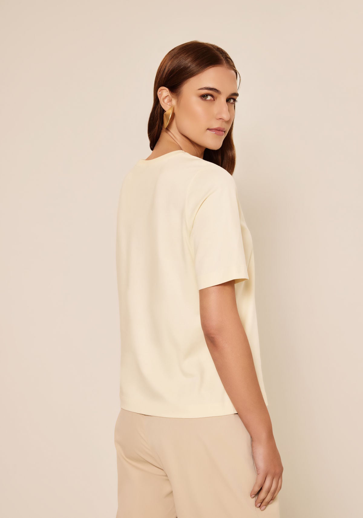 T-shirt Estampada Com Mangas Curtas Lez a Lez Feminino 7758E
