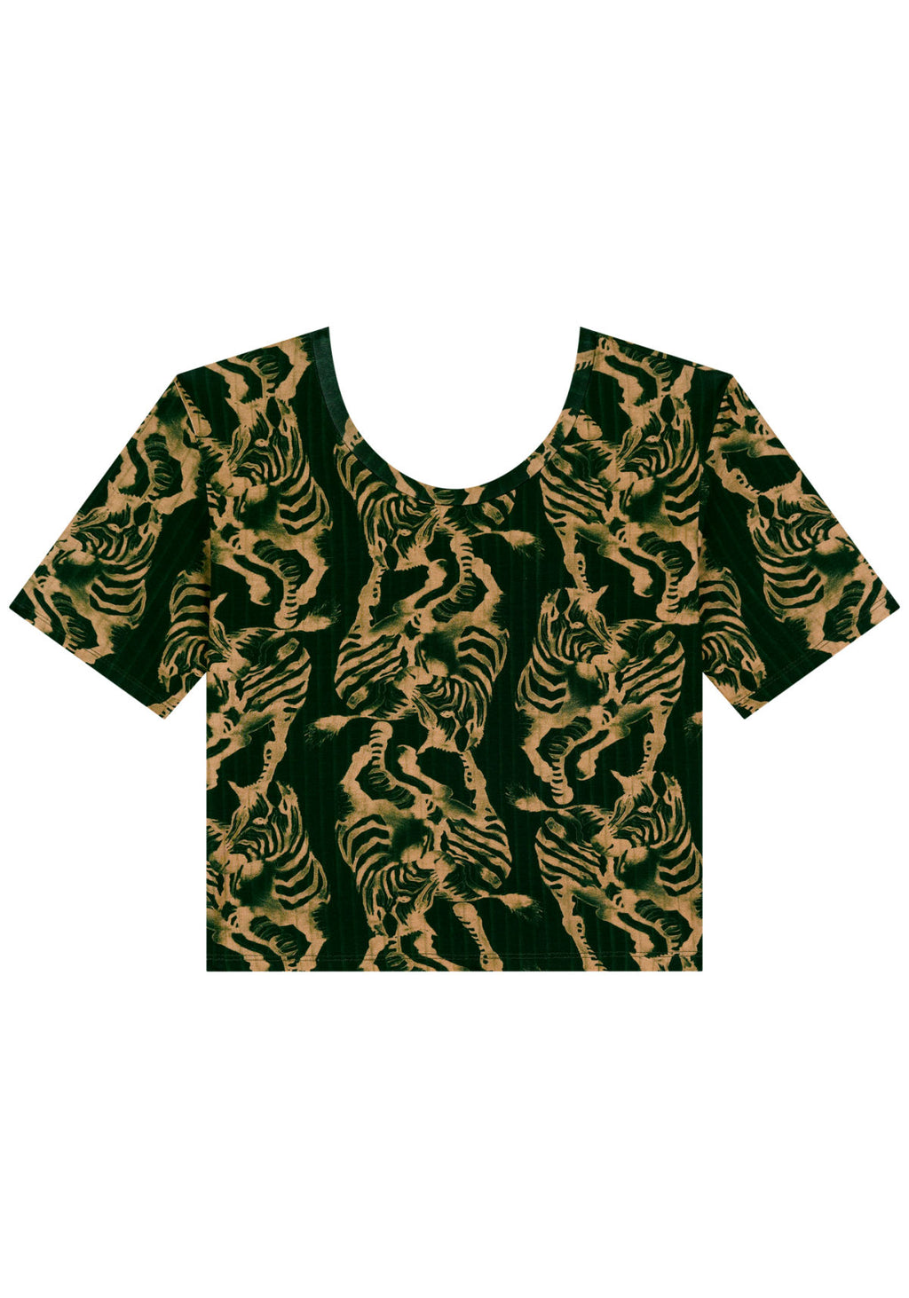 Blusa Curta Estampada Em Malha Lez A Lez Feminino 9042E