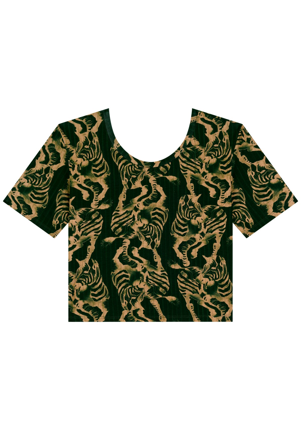 Blusa Curta Estampada Em Malha Lez A Lez Feminino 9042E