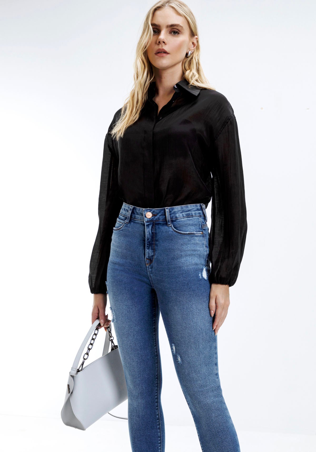 Calça Jeans Skinny Cropped Lez A Lez Feminino 9375L