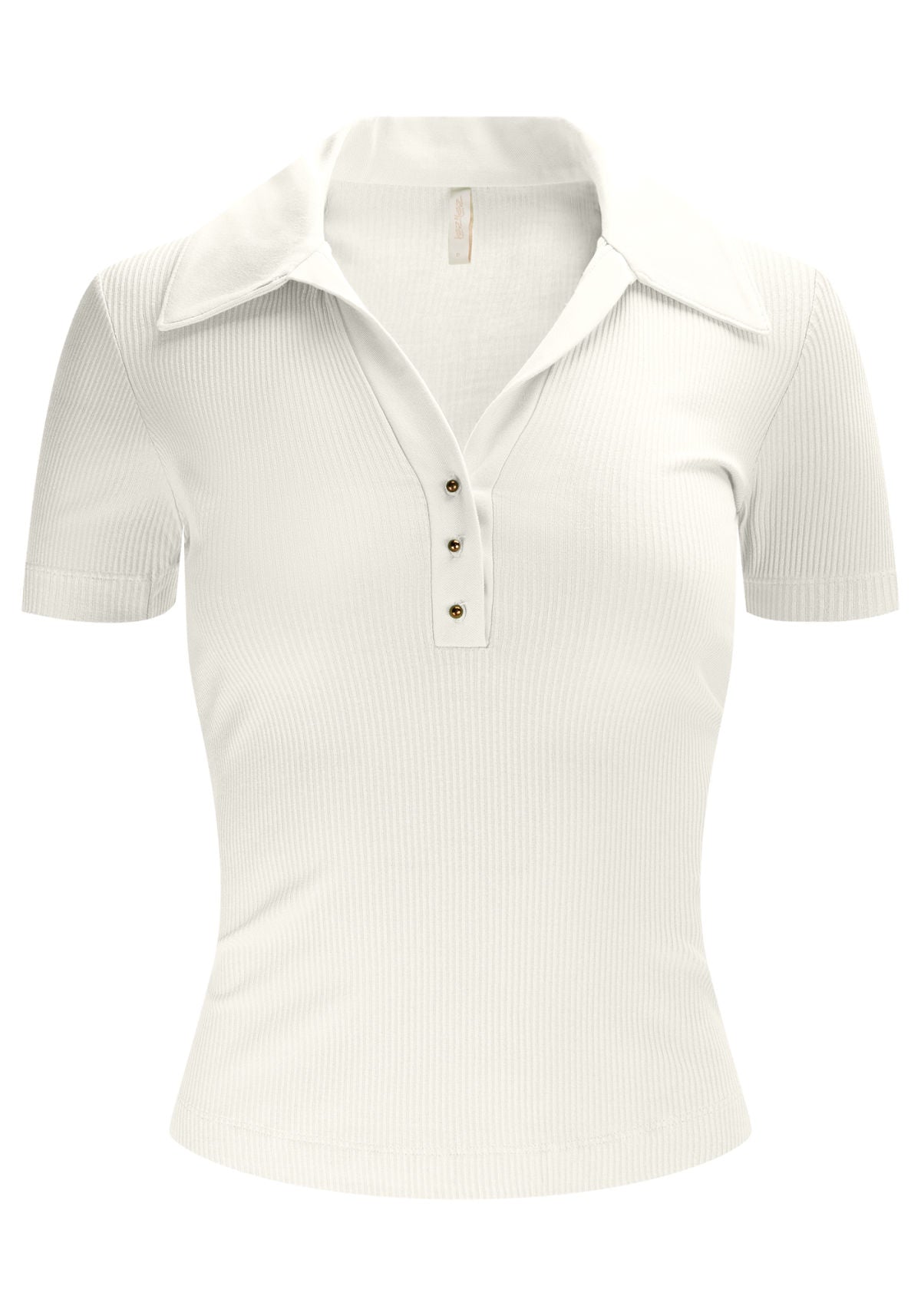 Blusa Polo em Malha Canelada Lez A Lez Feminino 8761L