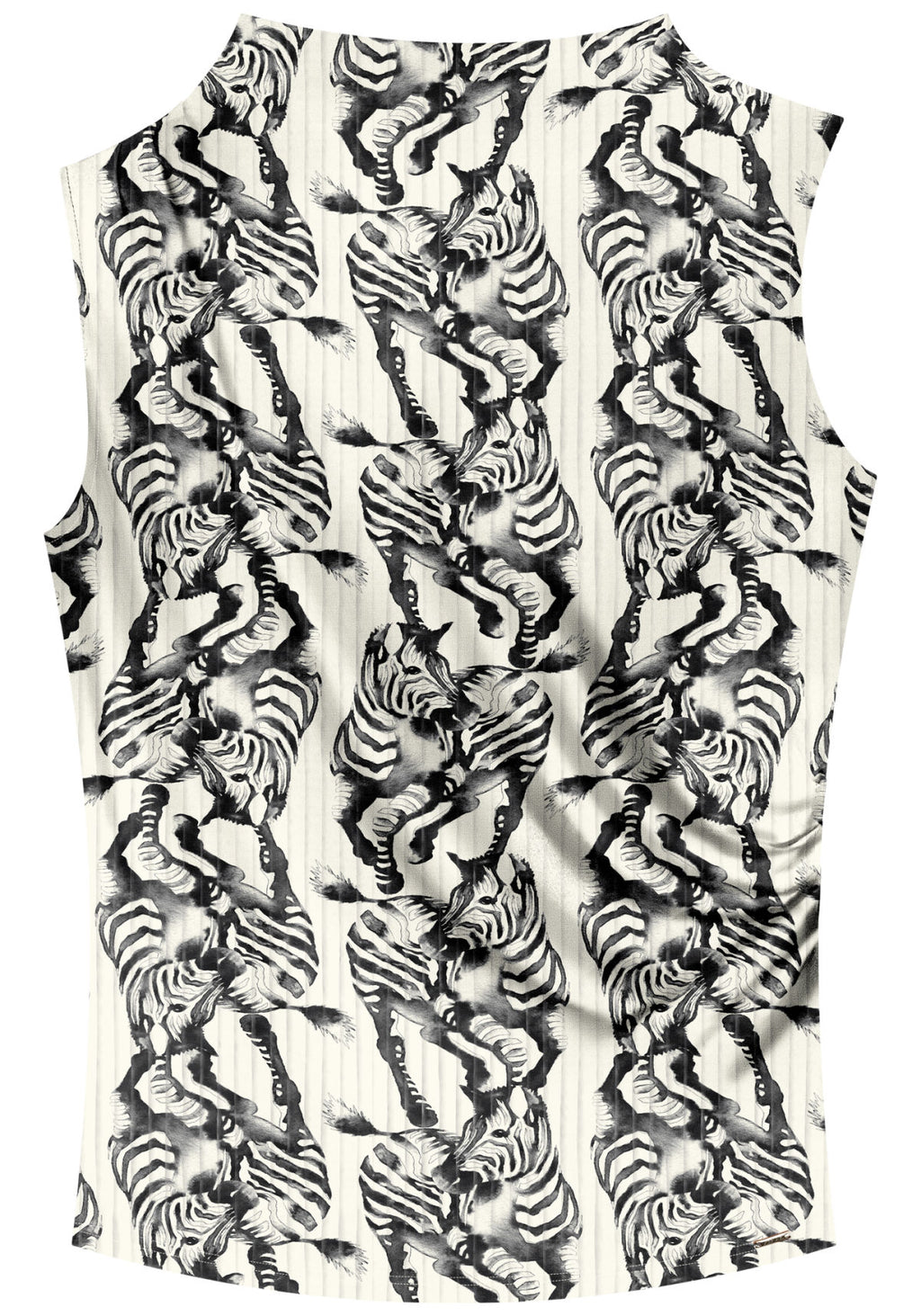 Blusa Sem Mangas Estampada Com Gola Lez A Lez Feminino 9207E
