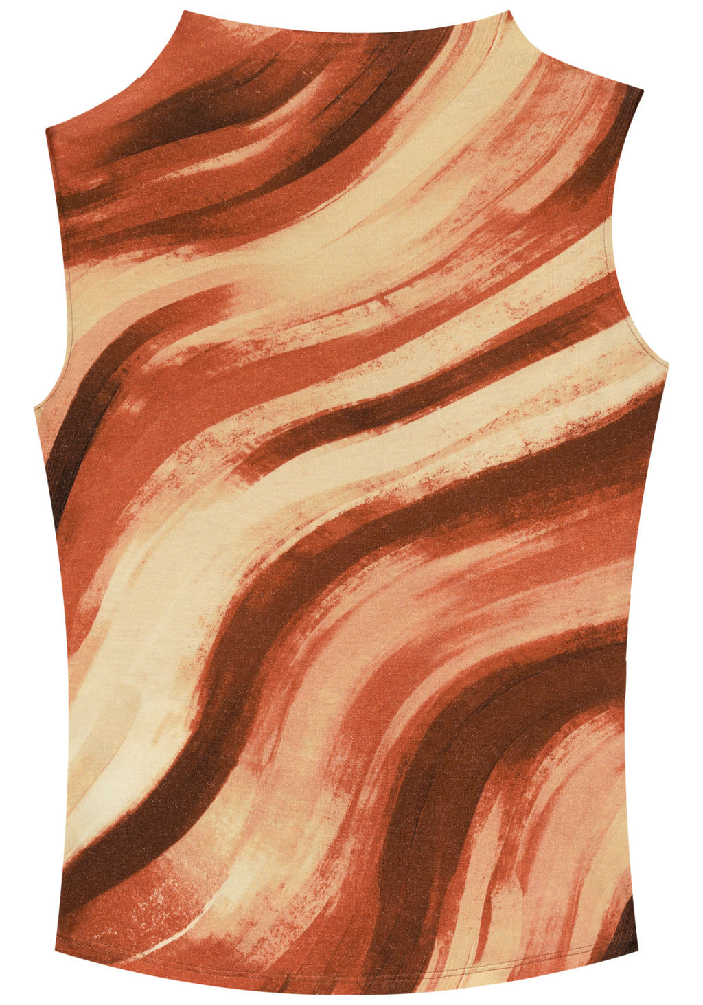 Blusa Sem Mangas Estampada Com Gola Lez A Lez Feminino 9207E