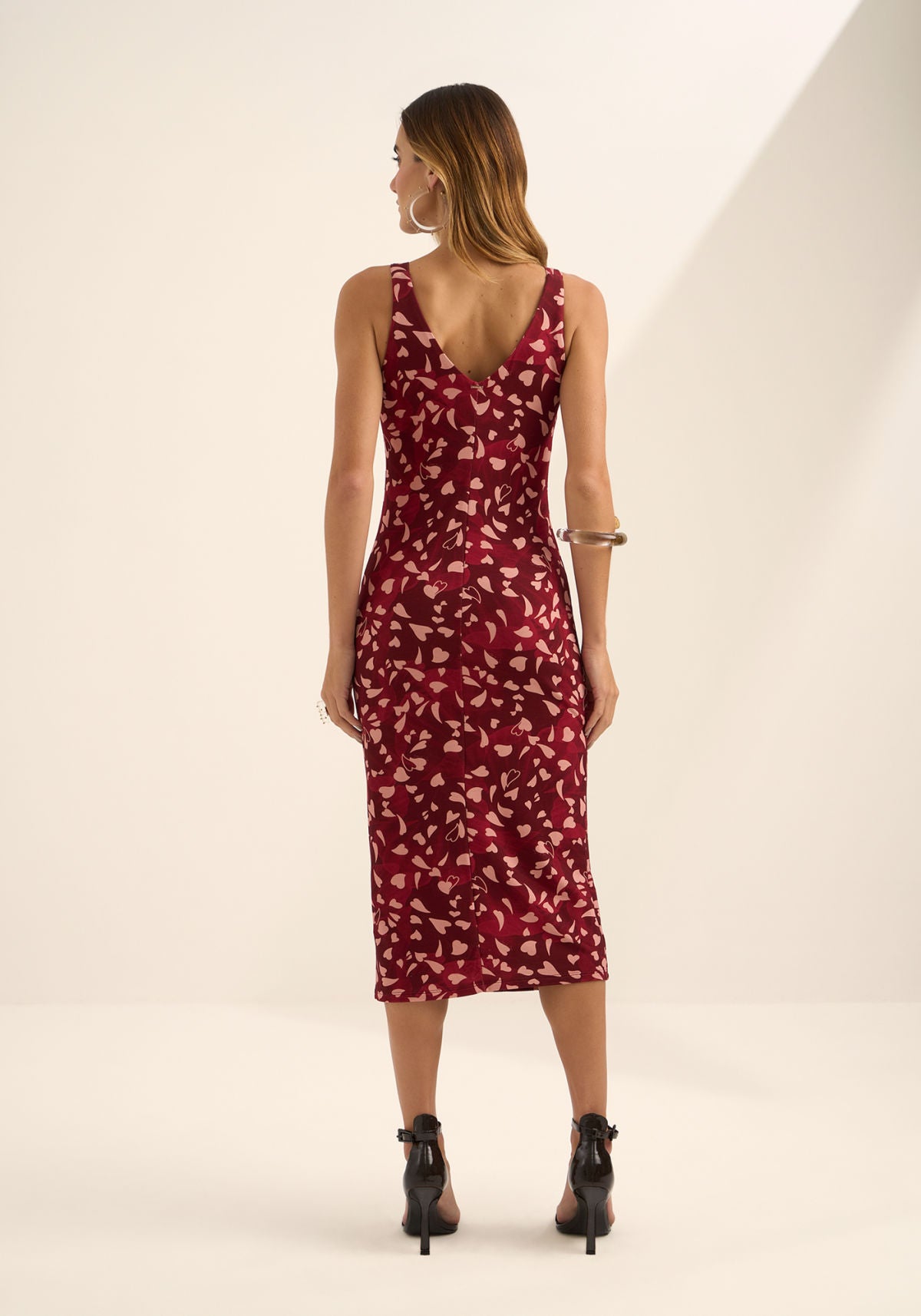 Vestido Midi De Alças Com Decote Lez A Lez Feminino 9149E