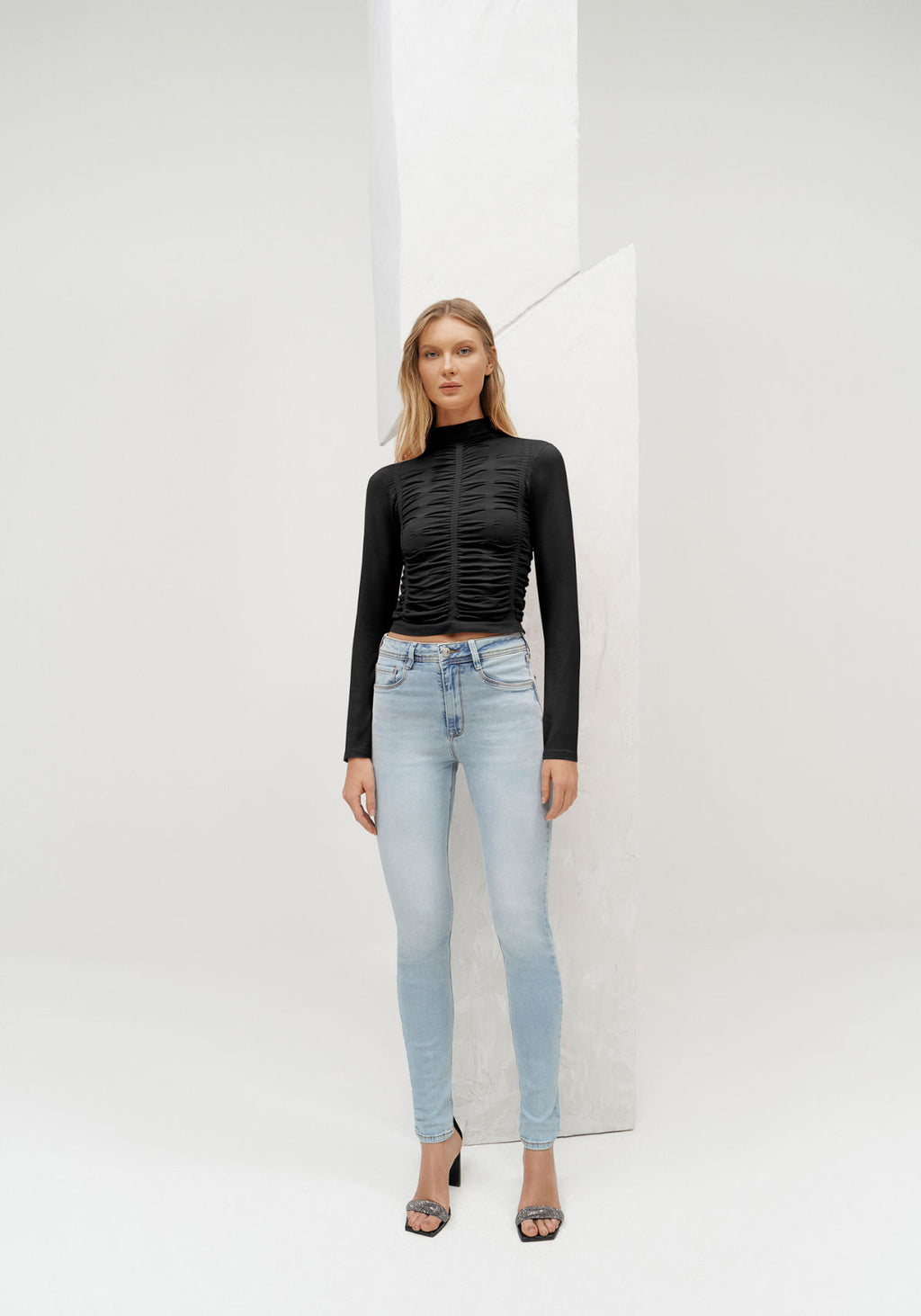 Calça Jeans Skinny Cintura Alta Lez A Lez Feminino 2172L