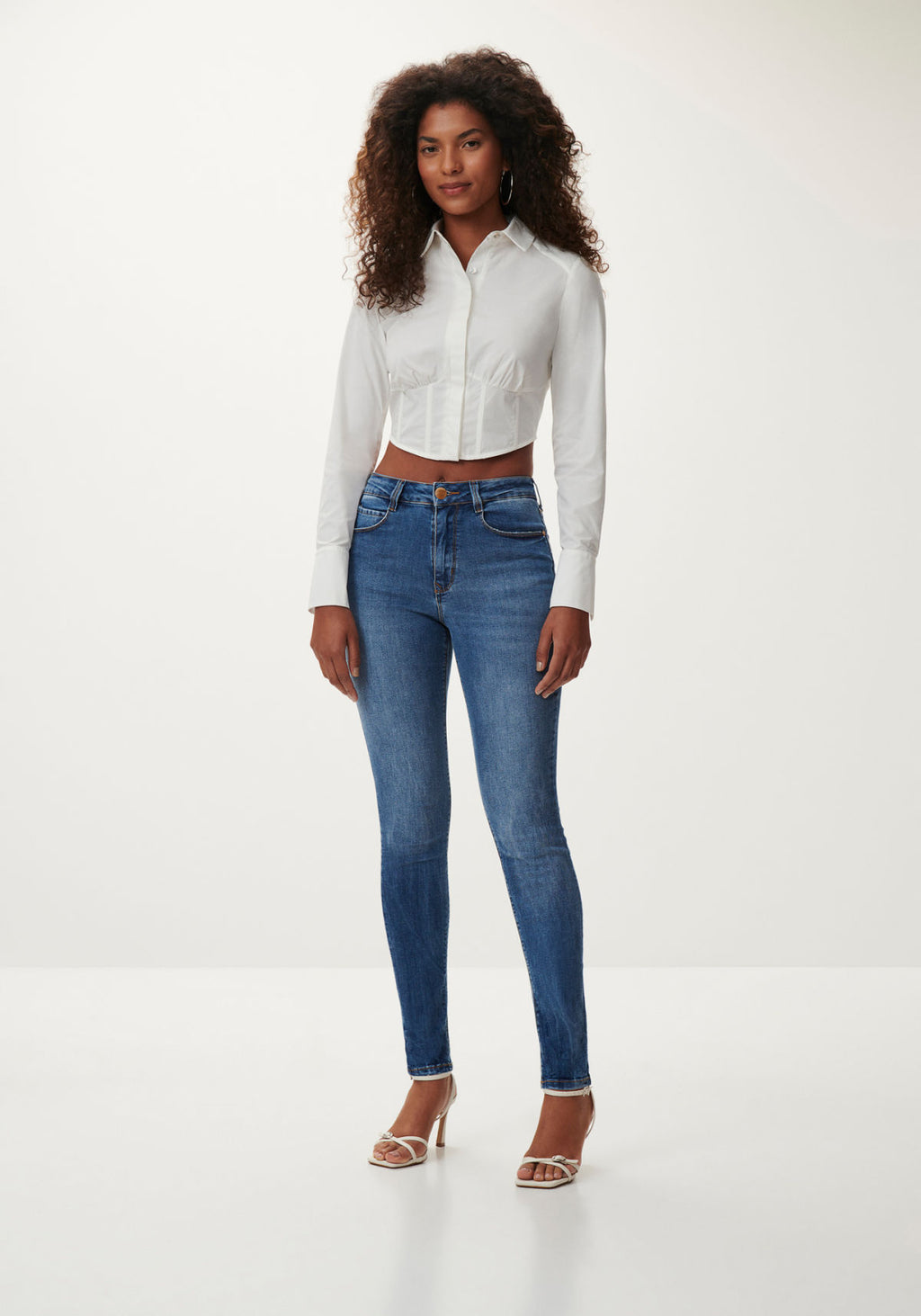 Calça Jeans com Elastano Lez A Lez Feminino 7887L