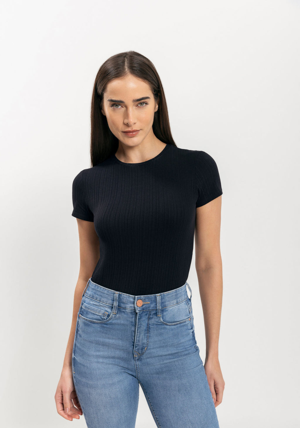 Blusa Básica De Mangas Curtas Lez A Lez Feminino 7129E