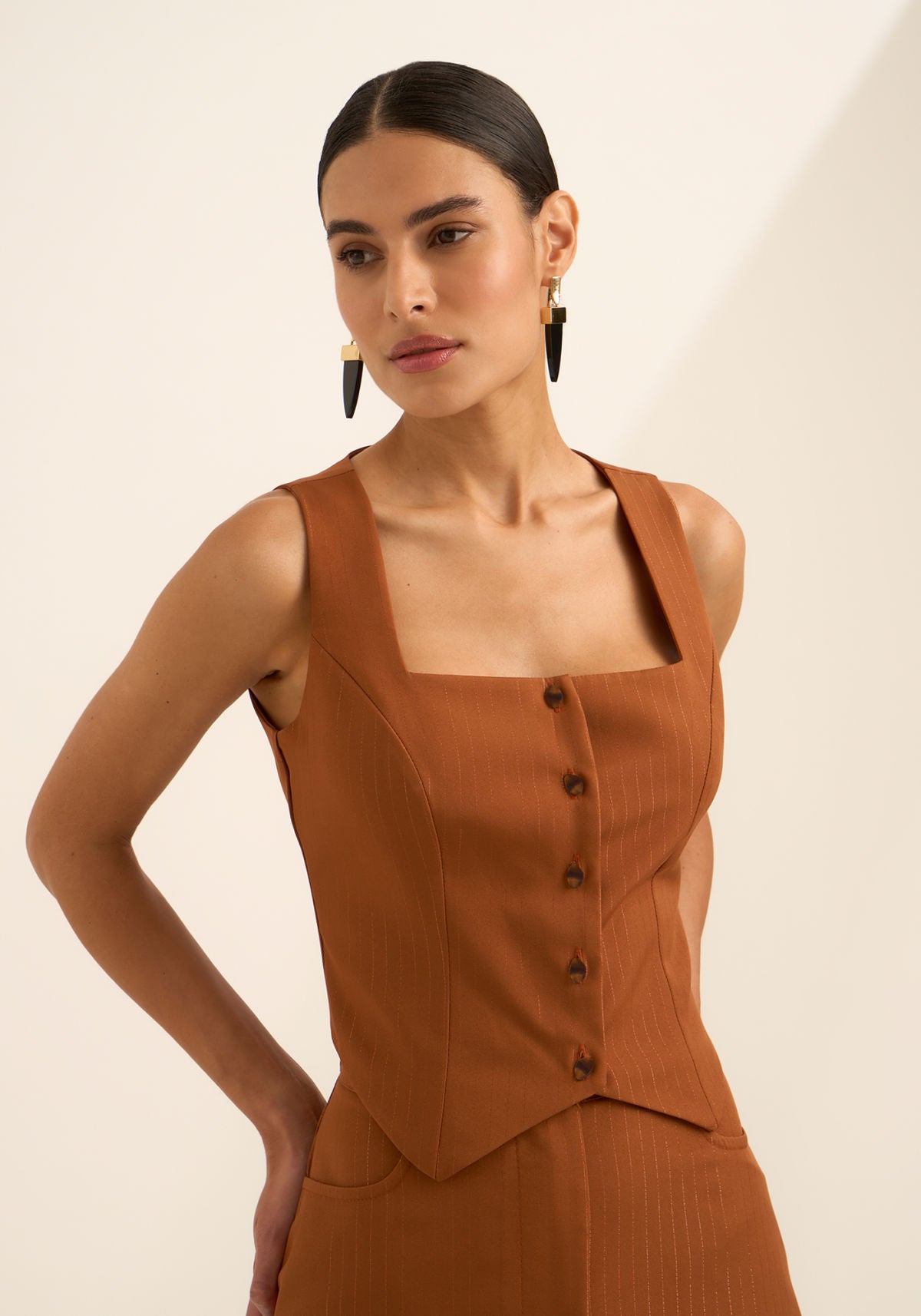 Blusa Com Decote Quadrado Lez A Lez Feminino 9423E