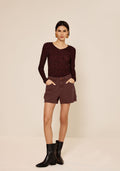 Shorts Boyfriend Em Sarja Lez A Lez Feminino 1025E