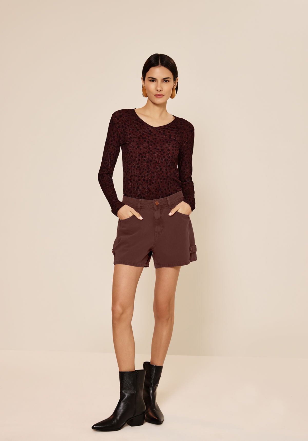 Shorts Boyfriend Em Sarja Lez A Lez Feminino 1025E