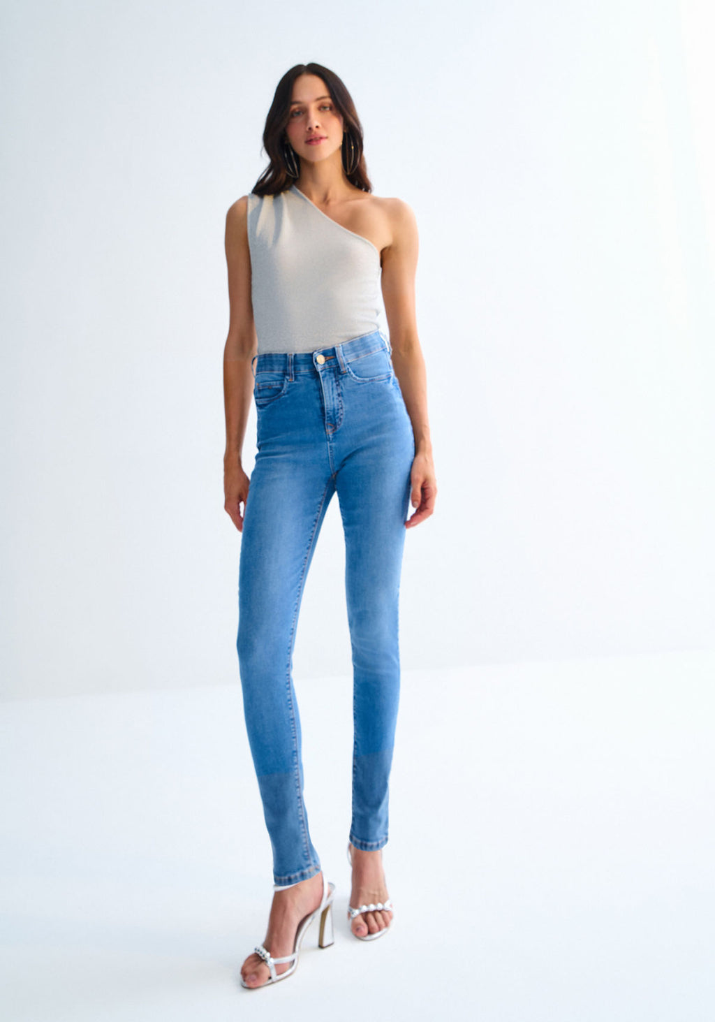 Calça Jeans Skinny Cintura Alta Lez A Lez Feminino 0033E