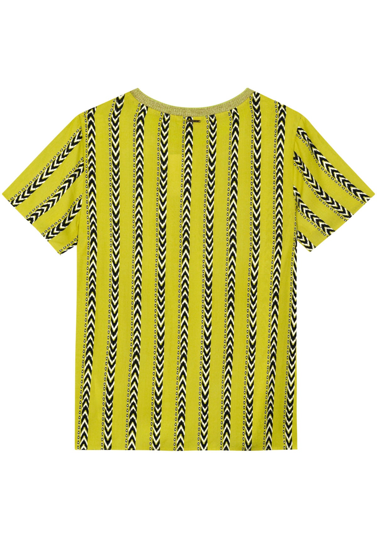 Blusa De Mangas Curtas Estampada Lez A Lez Feminino 3531E