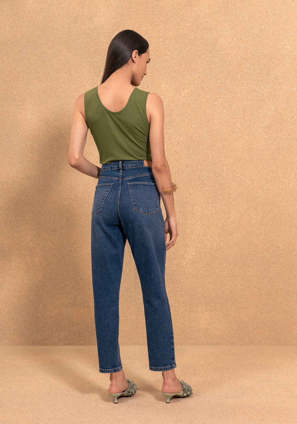 Calça Jeans Mom Comfort Com Cintura Lez A Lez Feminino 2266E
