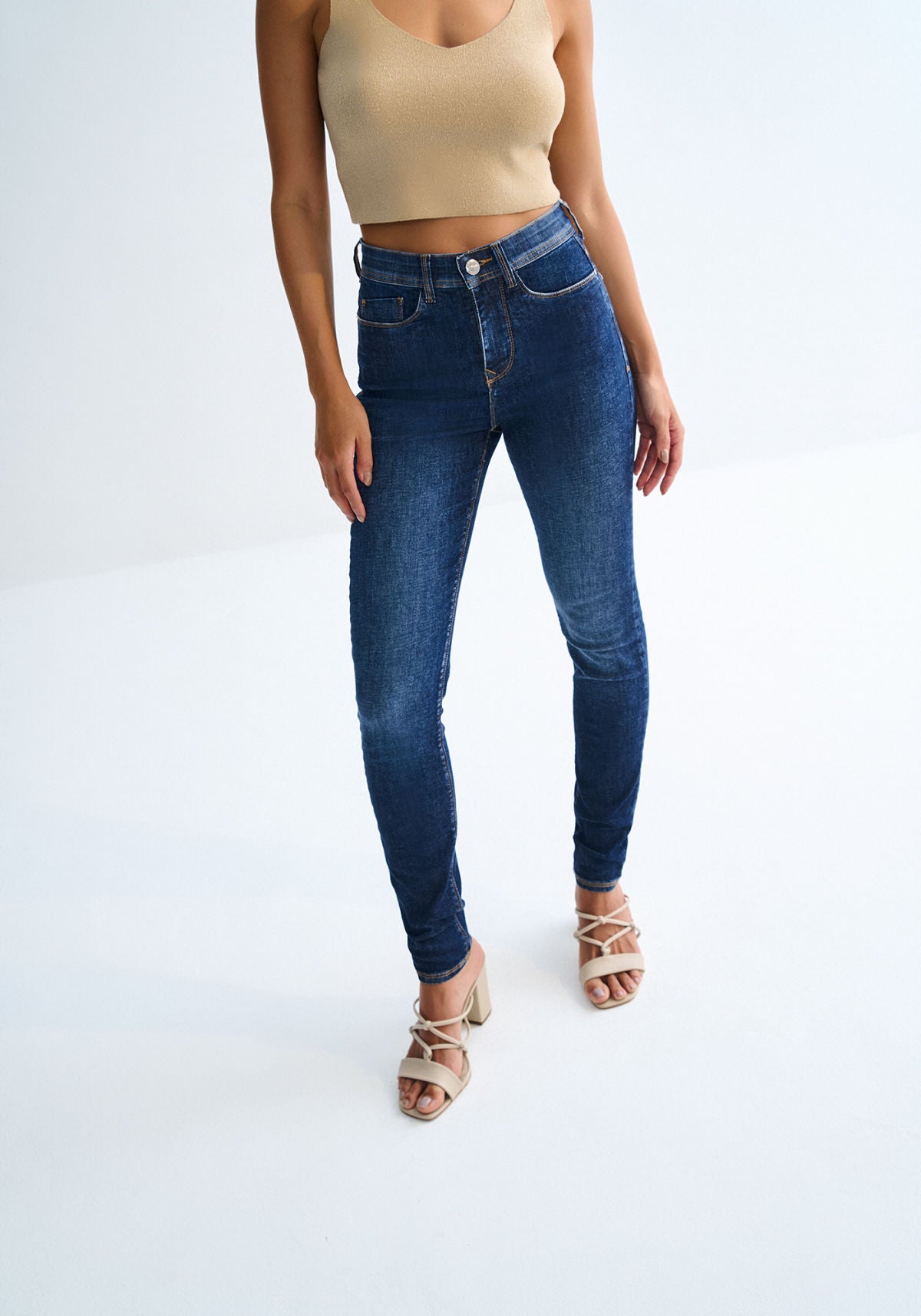 Calça Jeans Skinny Cintura Alta Lez A Lez Feminino 0029E