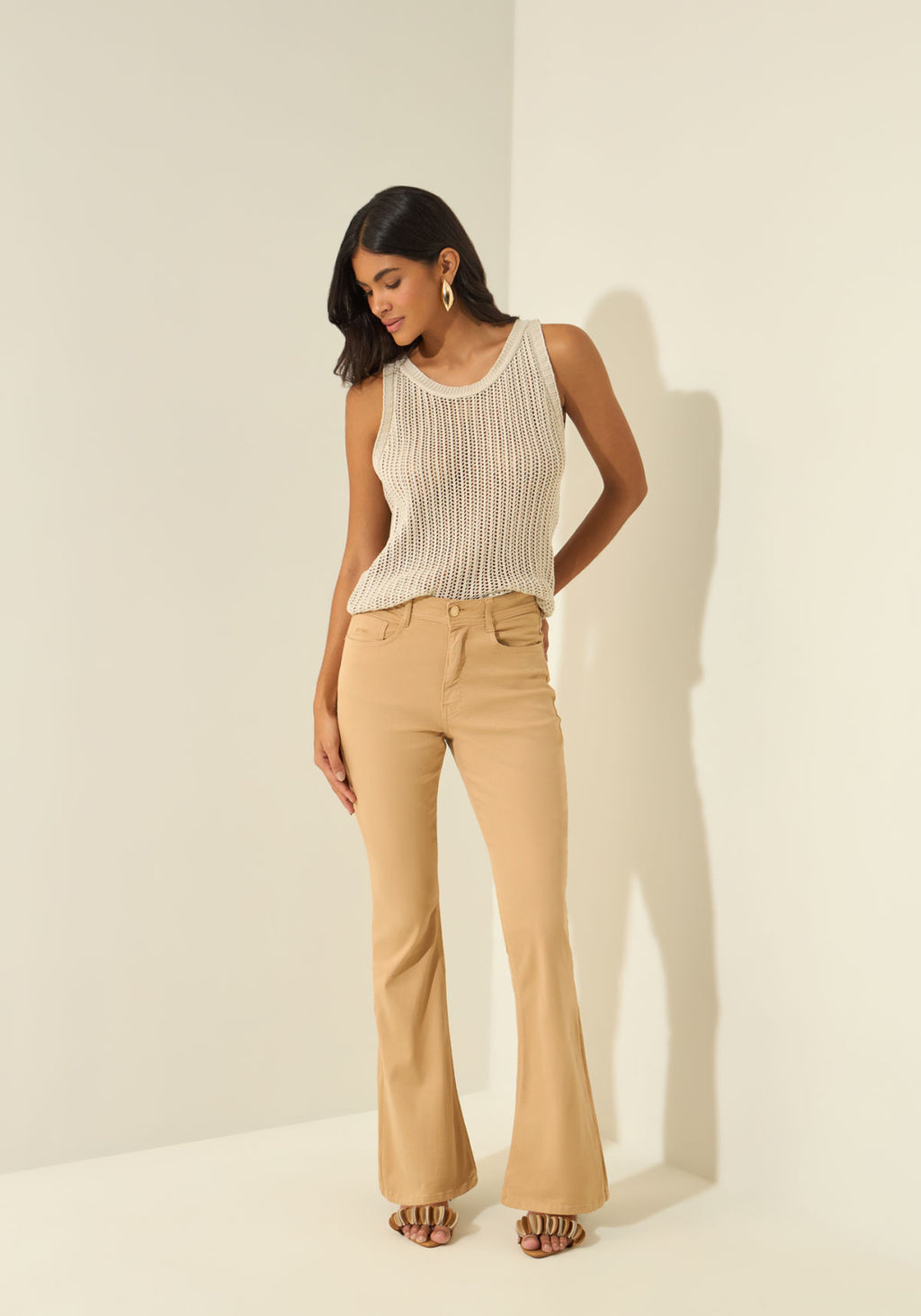 Calça Boot Cut De Sarja Lez A Lez Feminino 0214E