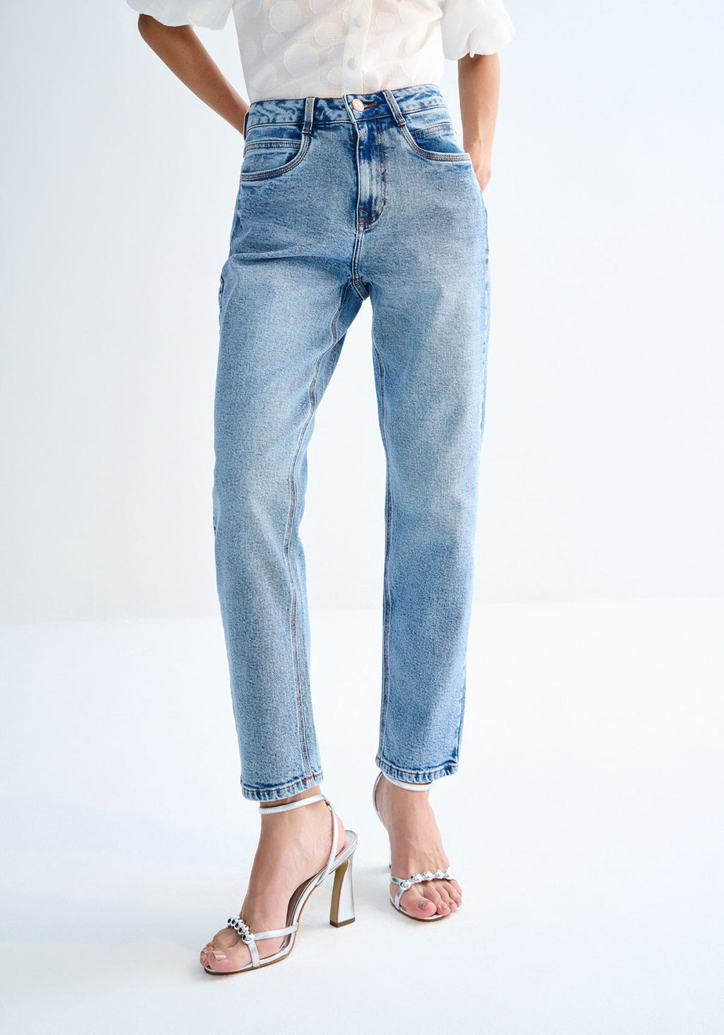 Calça Jeans Mom Cintura Alta Lez A Lez Feminino 0007E