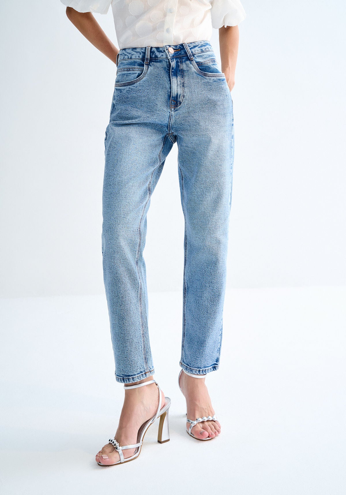 Calça Jeans Mom Cintura Alta Lez A Lez Feminino 0007E