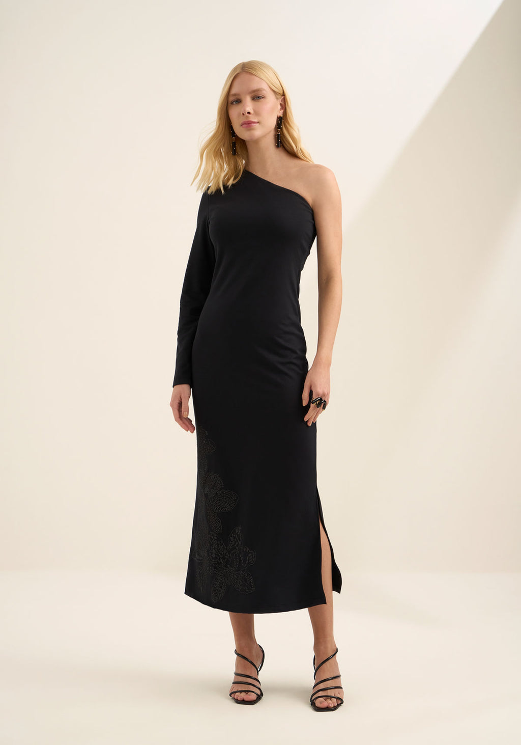 Vestido Chá De Um Ombro Só Lez A Lez Feminino 9582E