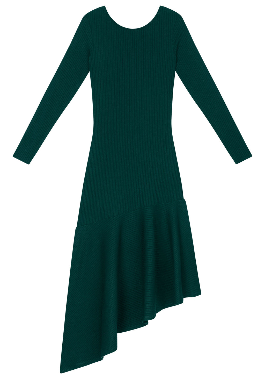 Vestido Midi Manga Longa com Barra Lez A Lez Feminino 5651L