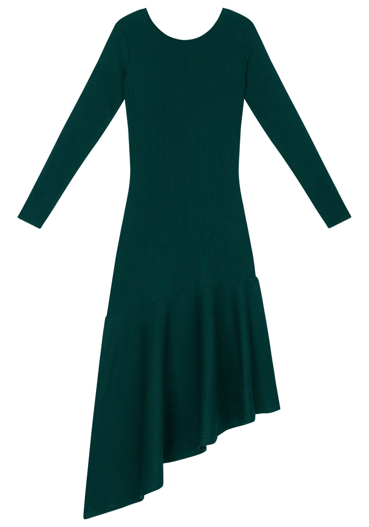 Vestido Midi Manga Longa com Barra Lez A Lez Feminino 5651L